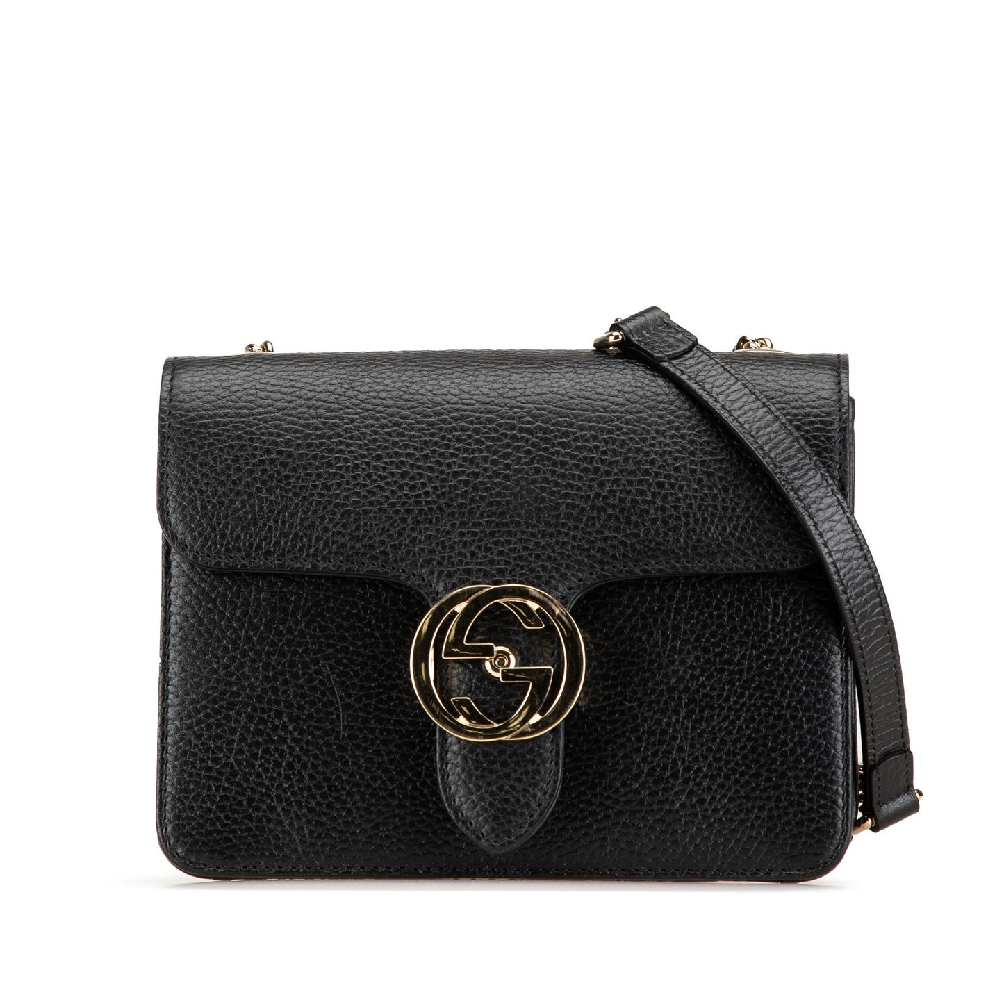 Gucci Small Dollar Calfskin Interlocking G Crossbody (SHG-bDu7A6)