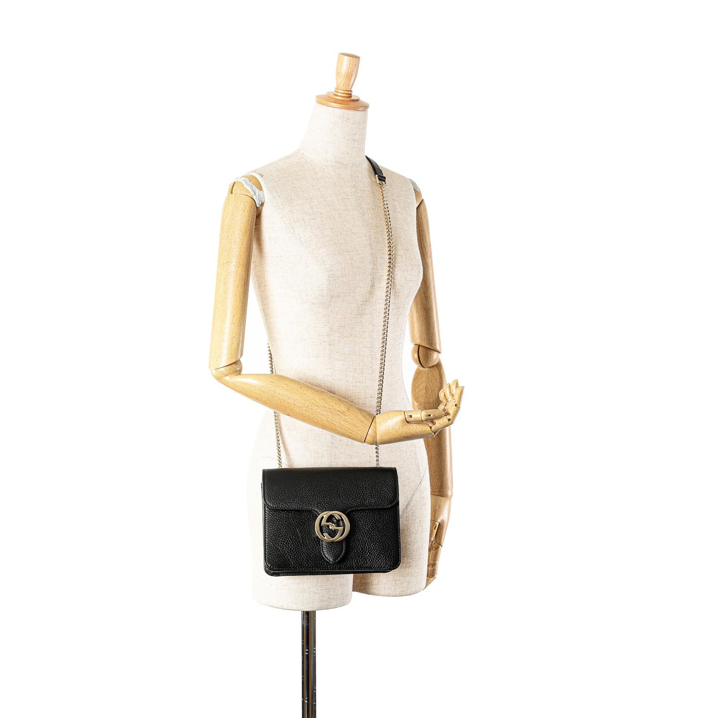 Gucci Small Dollar Calfskin Interlocking G Crossbody (SHG-bDu7A6)