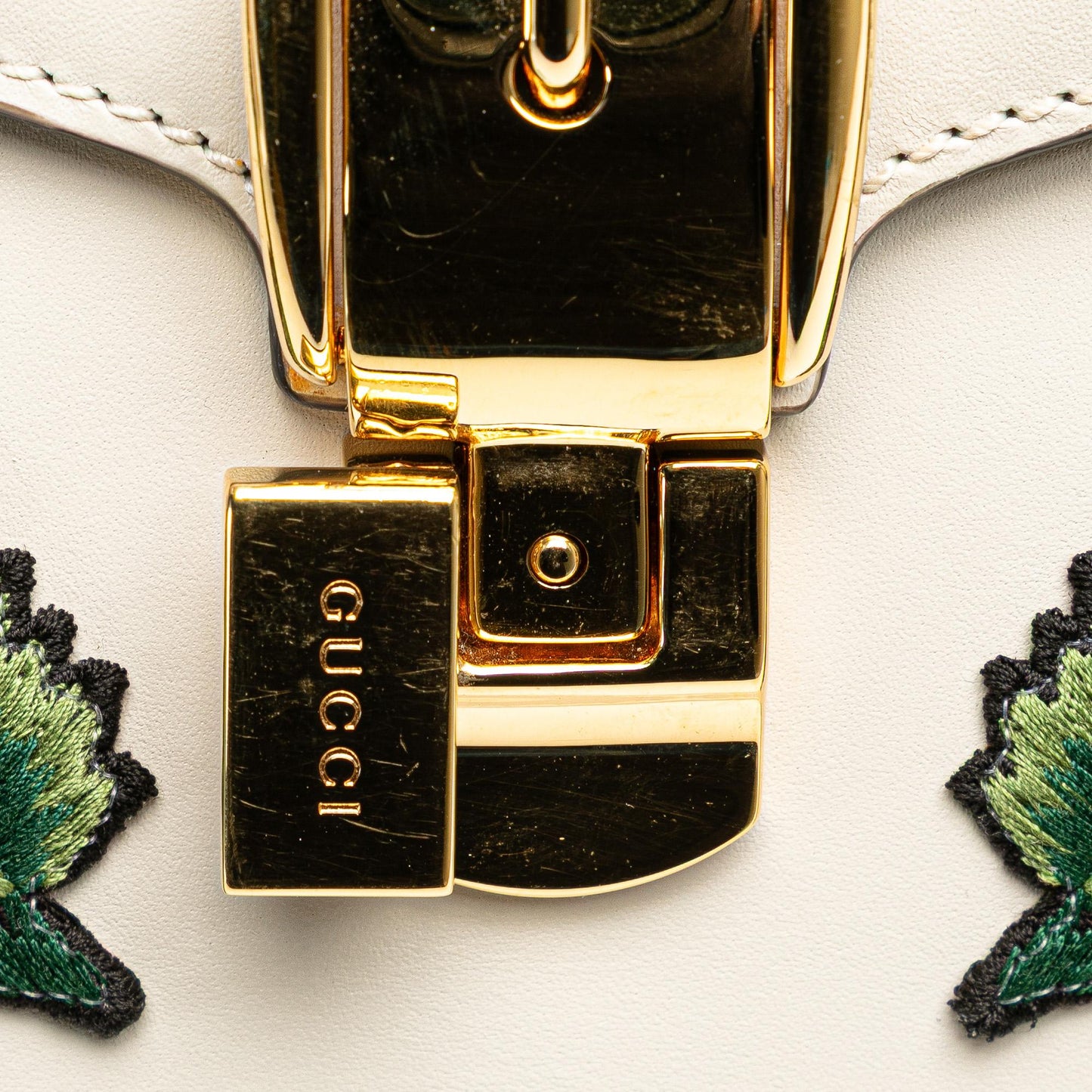 Gucci Small Floral Embroidered Leather Sylvie Crossbody