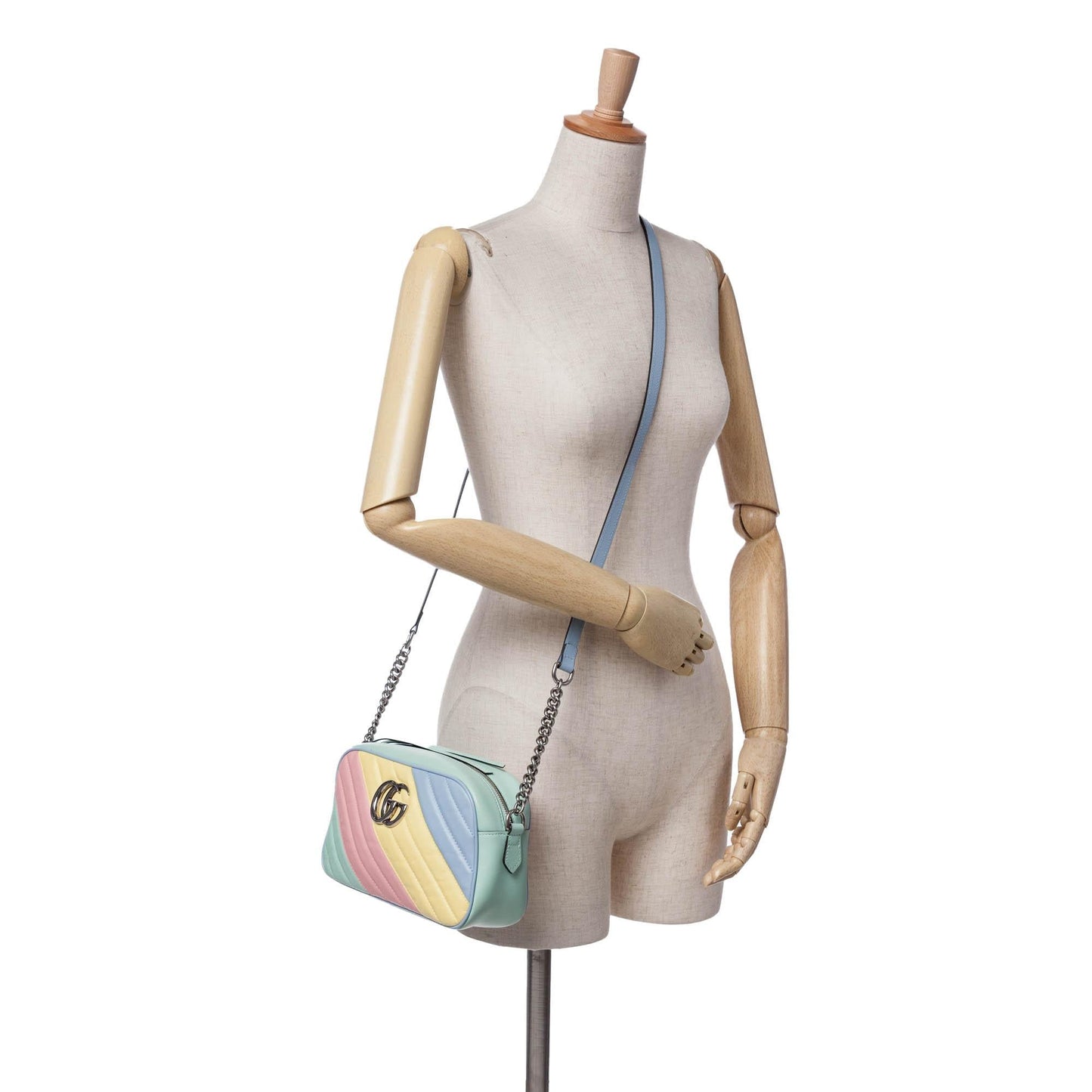 Gucci Small GG Marmont Diagonal Matelasse Leather Crossbody