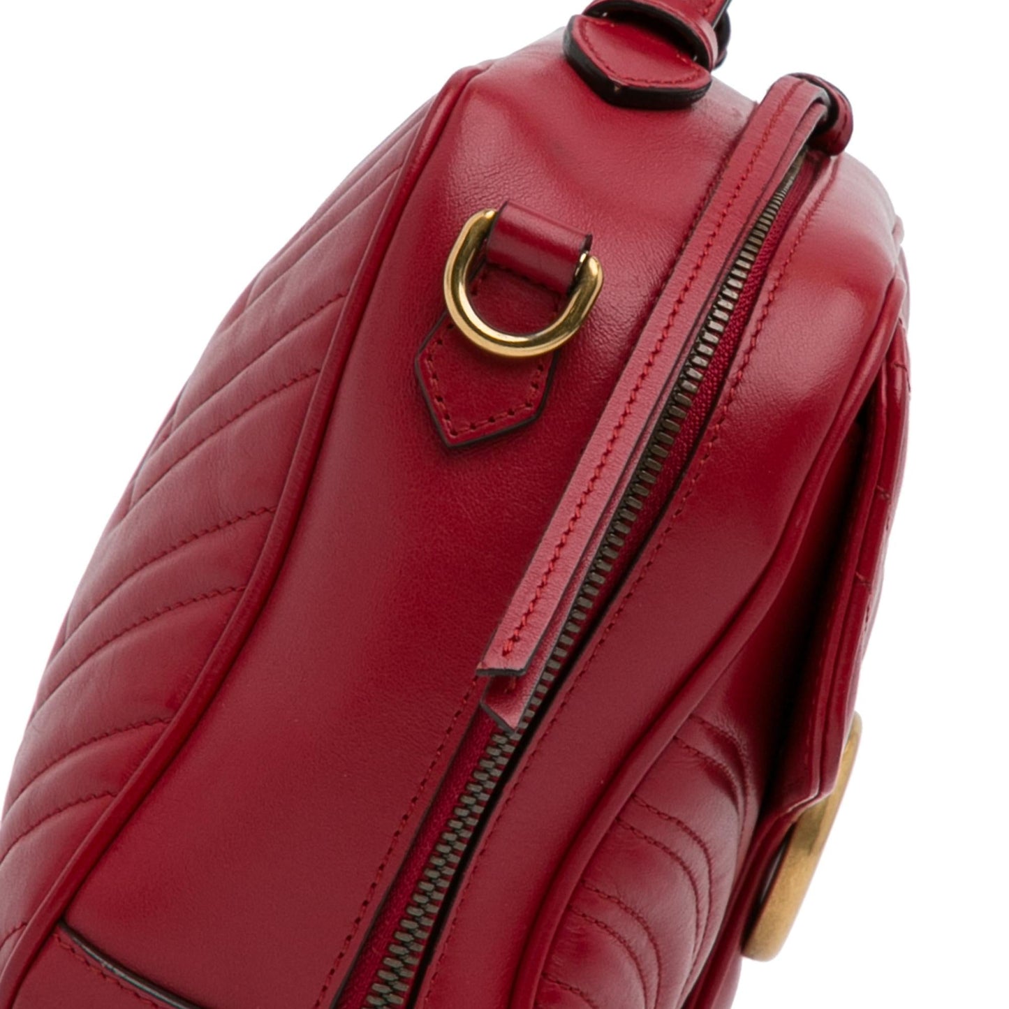 Gucci Small GG Marmont Matelasse Top Handle (SHG-hNCArE)