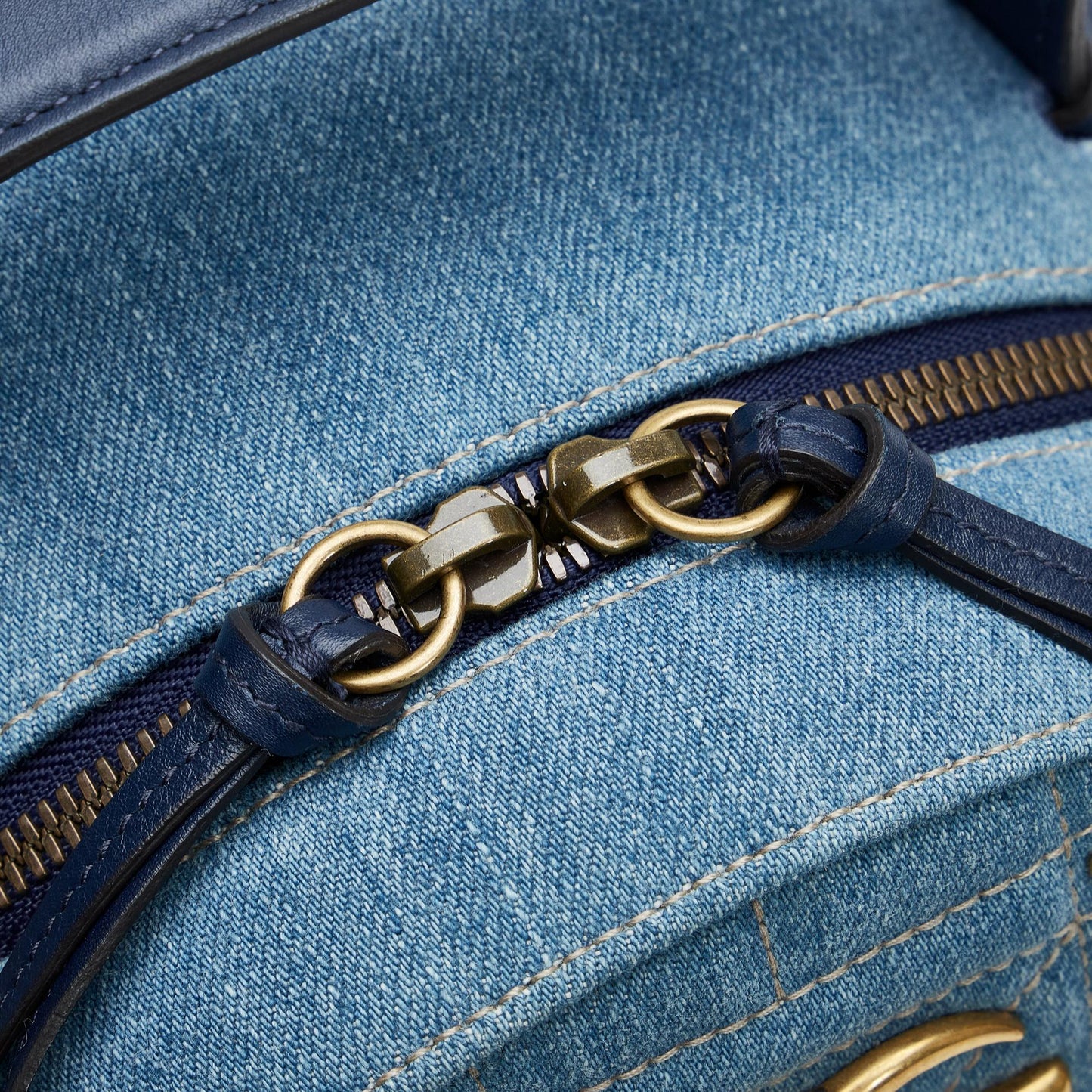 Gucci Small GG Marmont Pearl Denim Backpack (SHG-jyG2zX)