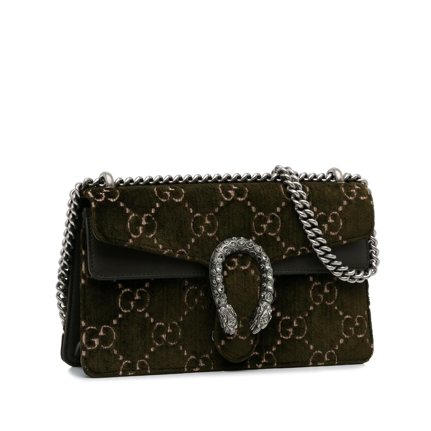 Gucci Small GG Velvet Dionysus Shoulder Bag (SHG-kiB2ot)
