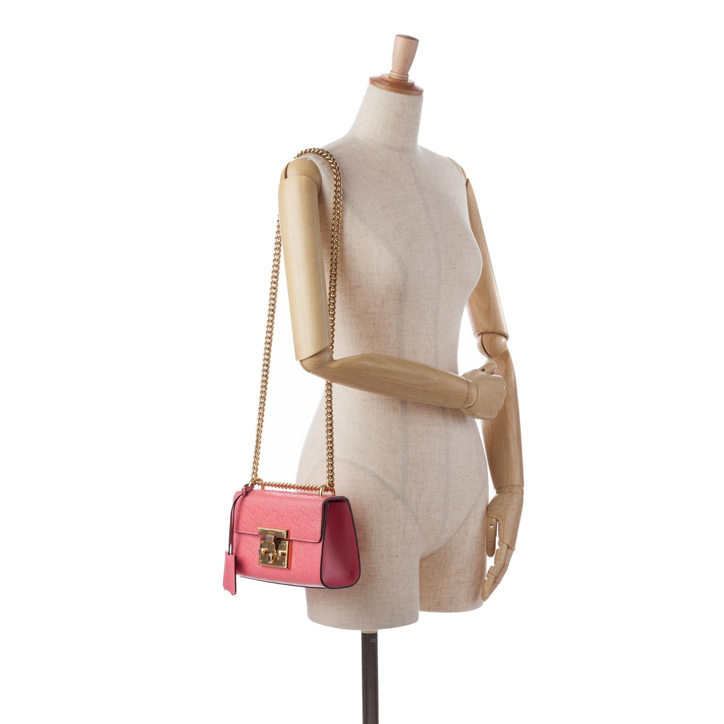 Gucci Small Guccissima Padlock Crossbody Bag (SHG-1P2MX2)