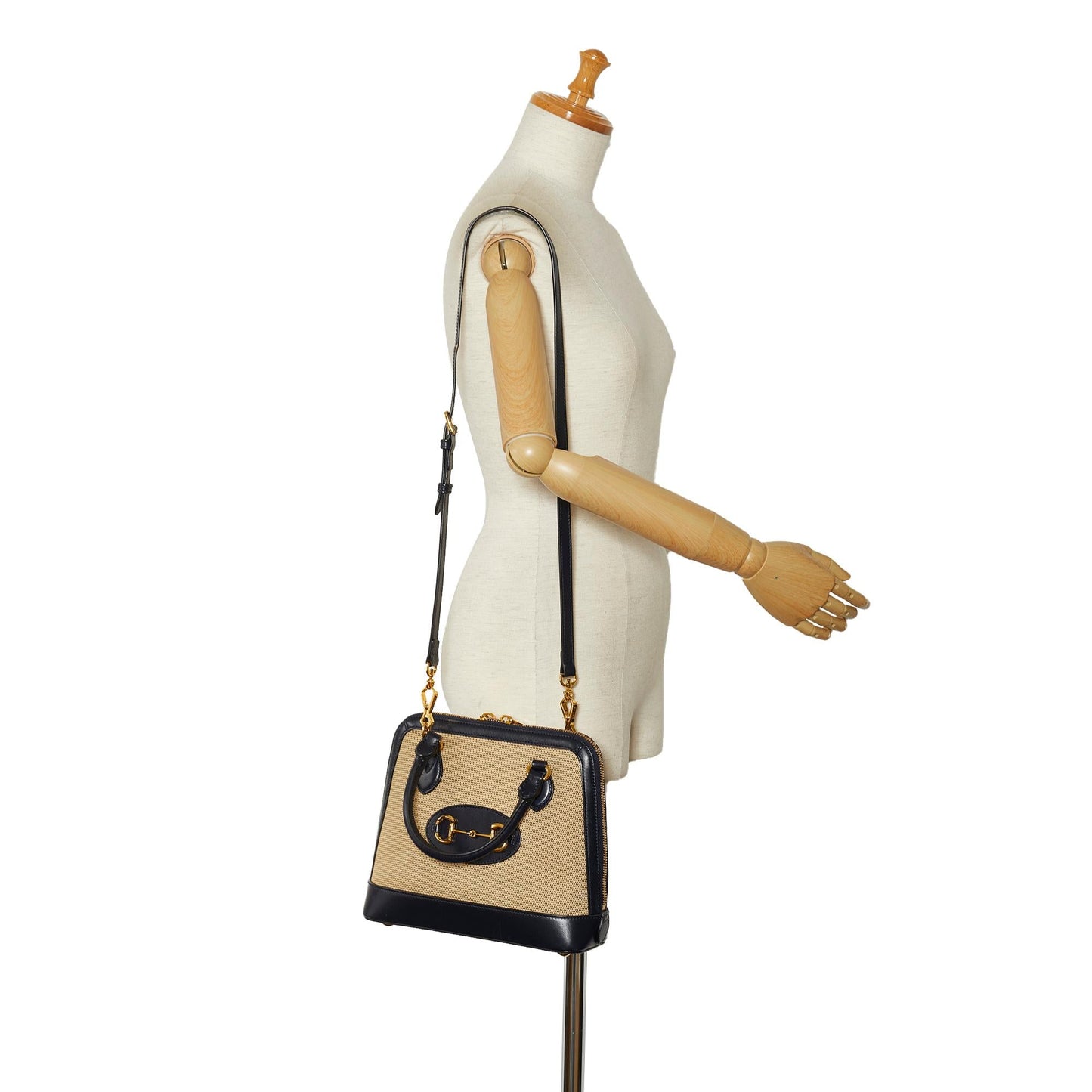 Gucci Small Horsebit 1955 Canvas Top Handle (SHG-QIxwtd)