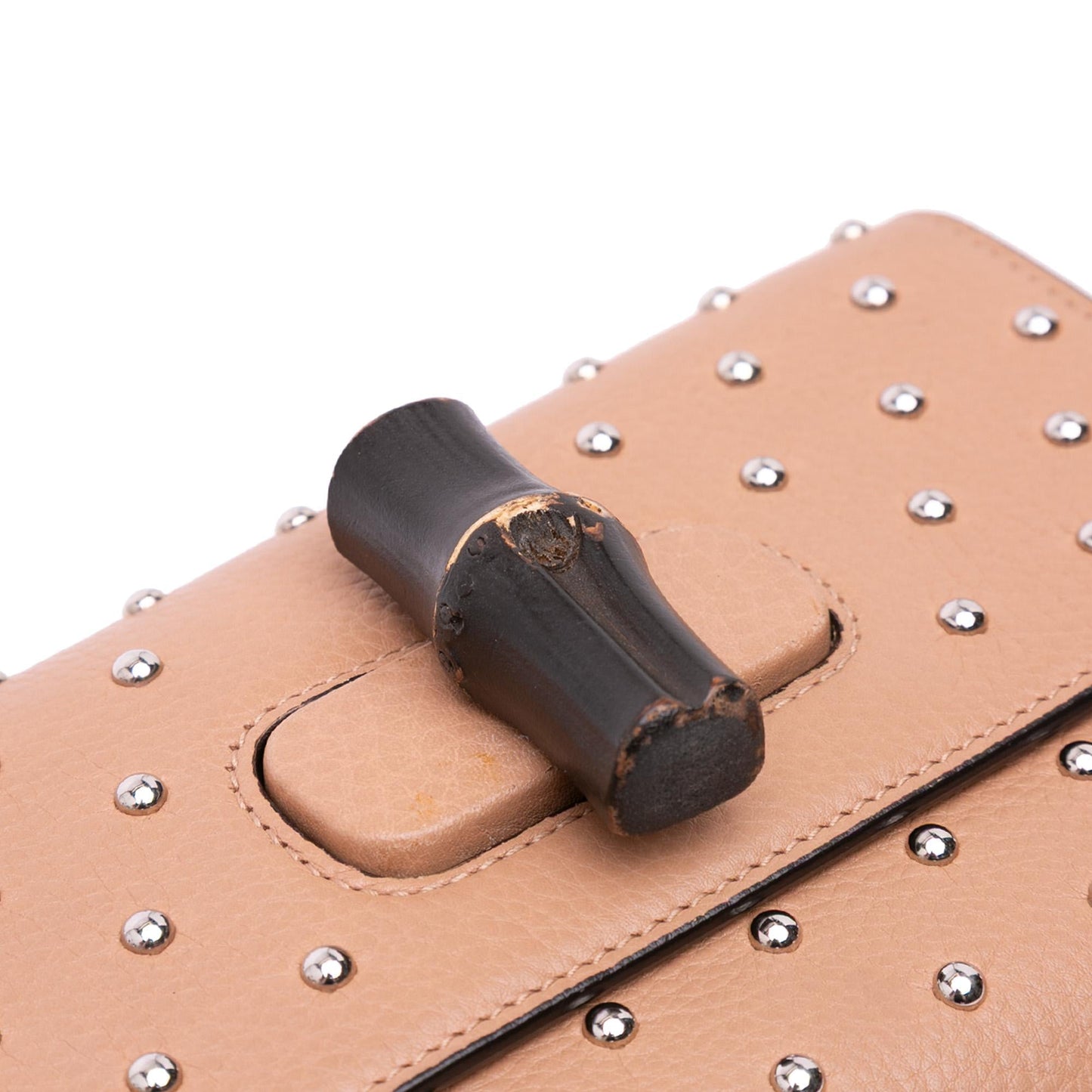 Gucci Small Leather Studded Miss Bamboo Crossbody