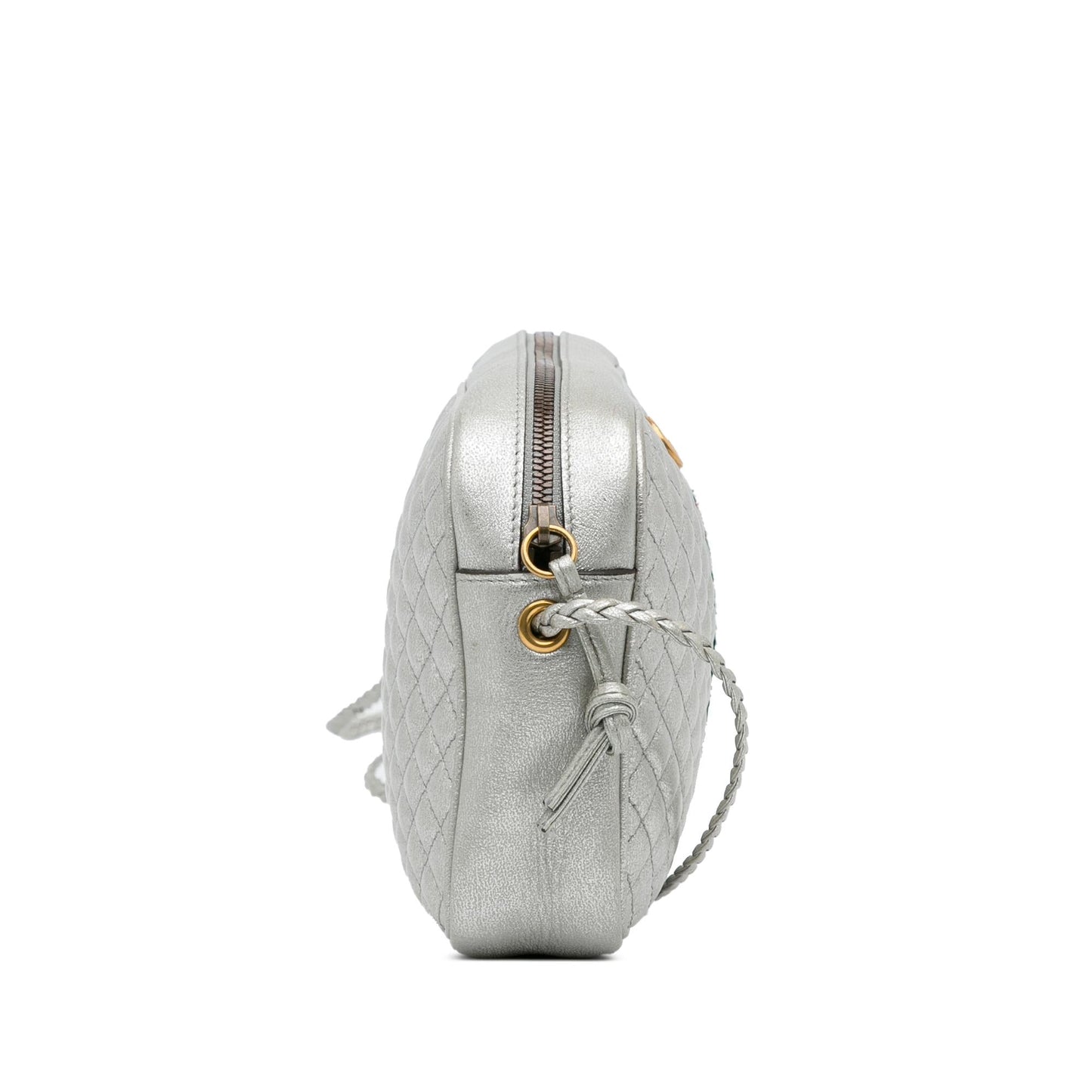 Gucci Small Leather Web Trapuntata Crossbody (SHG-DXltON)