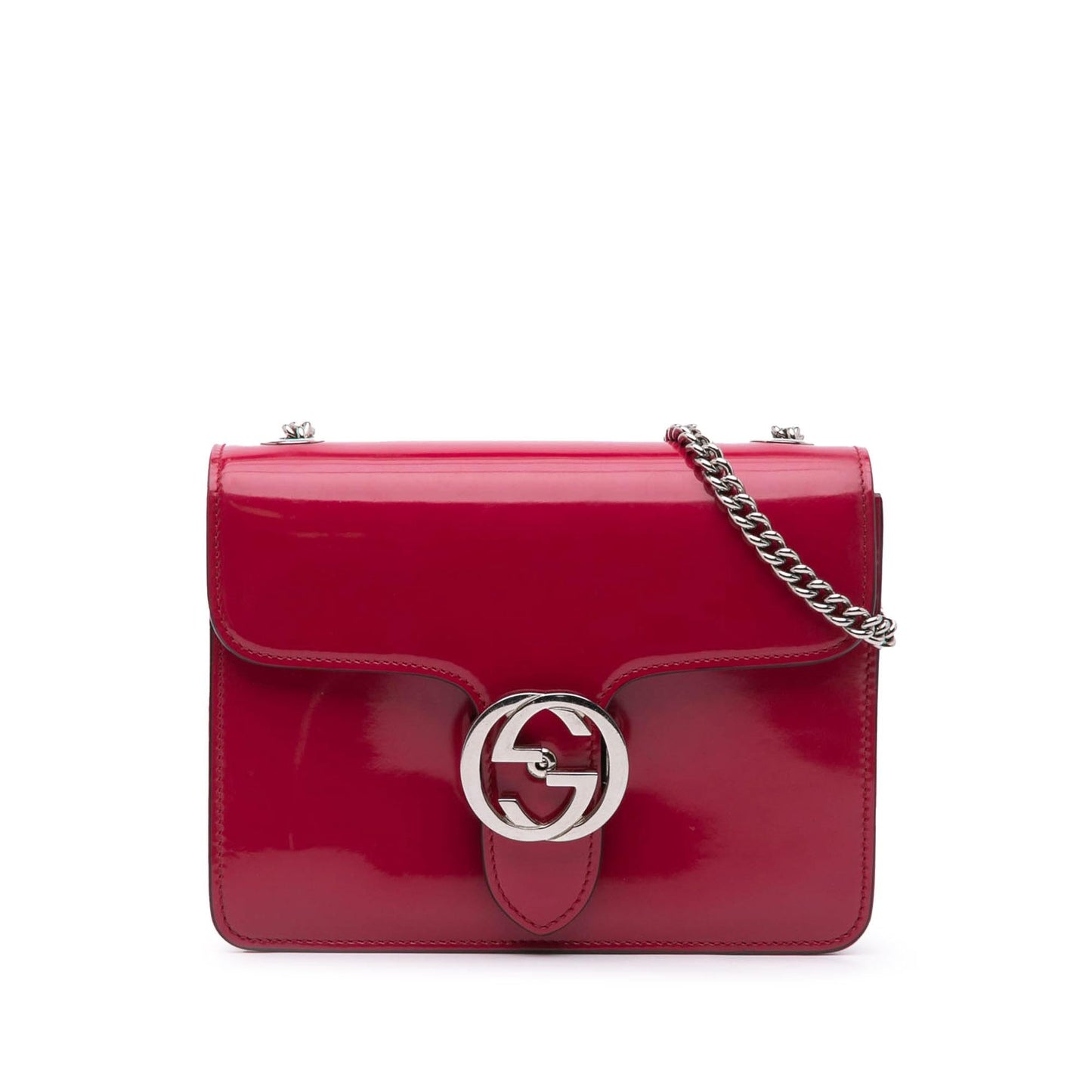 Gucci Small Polished Calfskin Interlocking G Dollar Crossbody