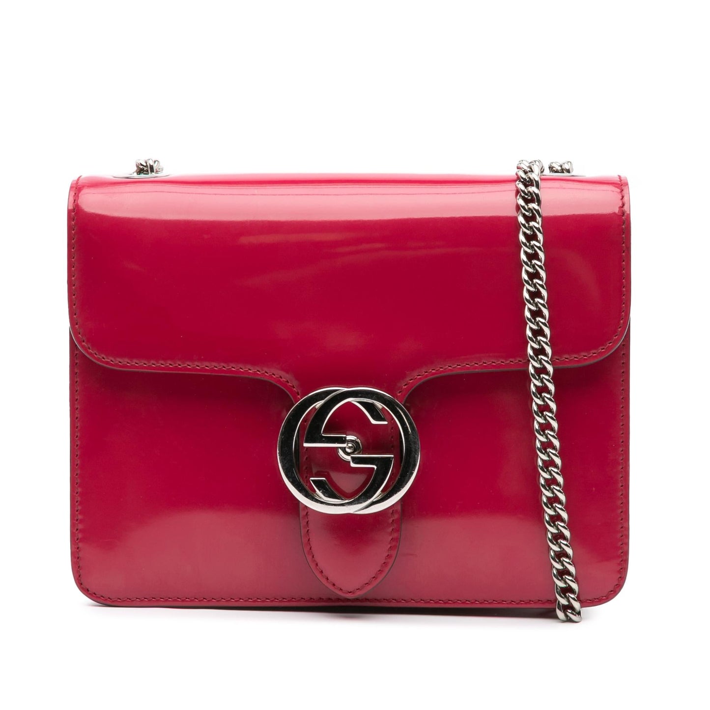 Gucci Small Polished Calfskin Interlocking G Dollar Crossbody