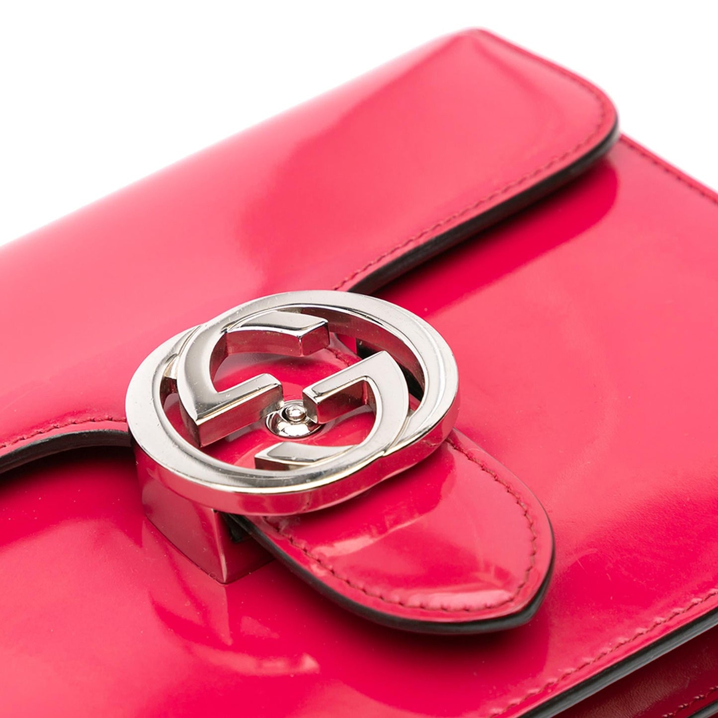 Gucci Small Polished Calfskin Interlocking G Dollar Crossbody