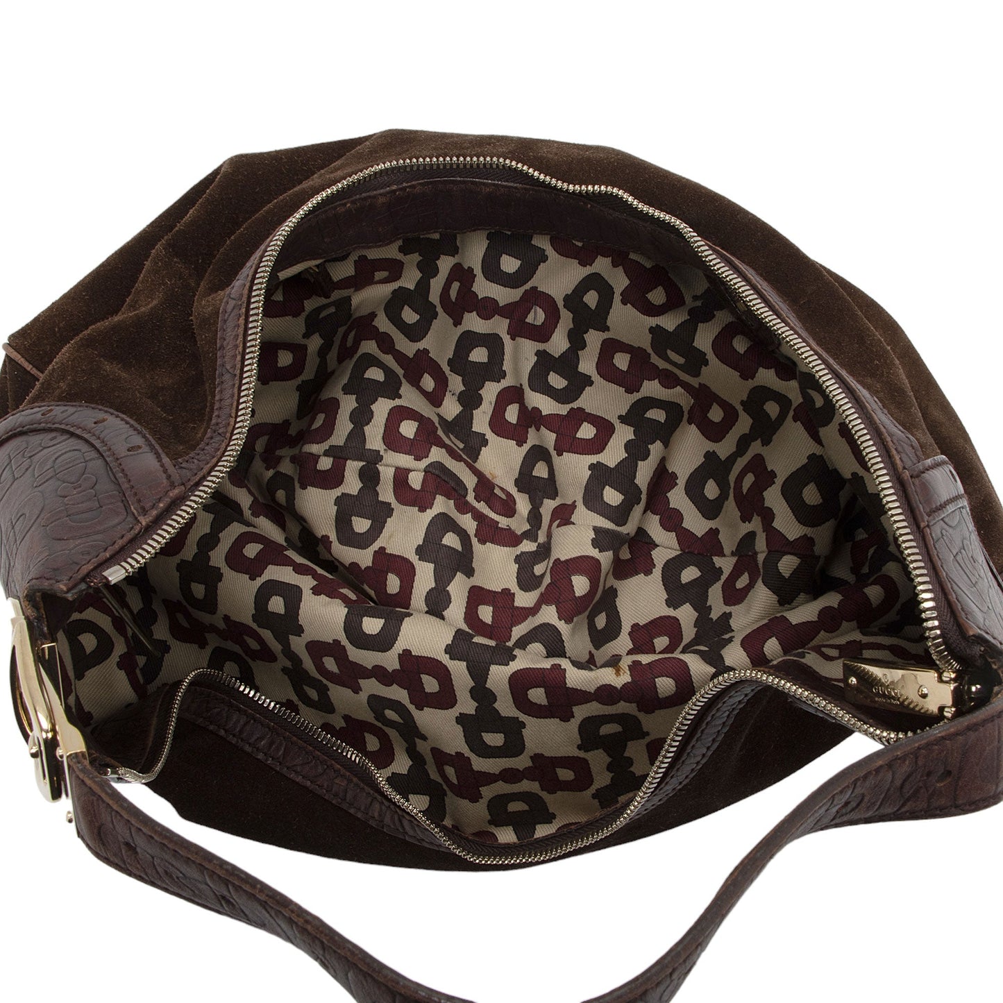Gucci Suede Horsebit Glam Hobo (SHF-xMj6DL)