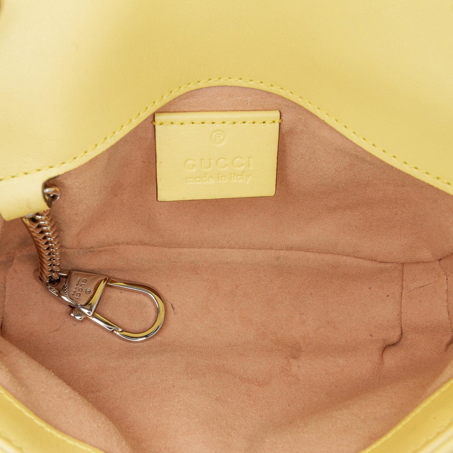 Gucci Super Mini GG Marmont Leather Matelasse Flap Crossbody