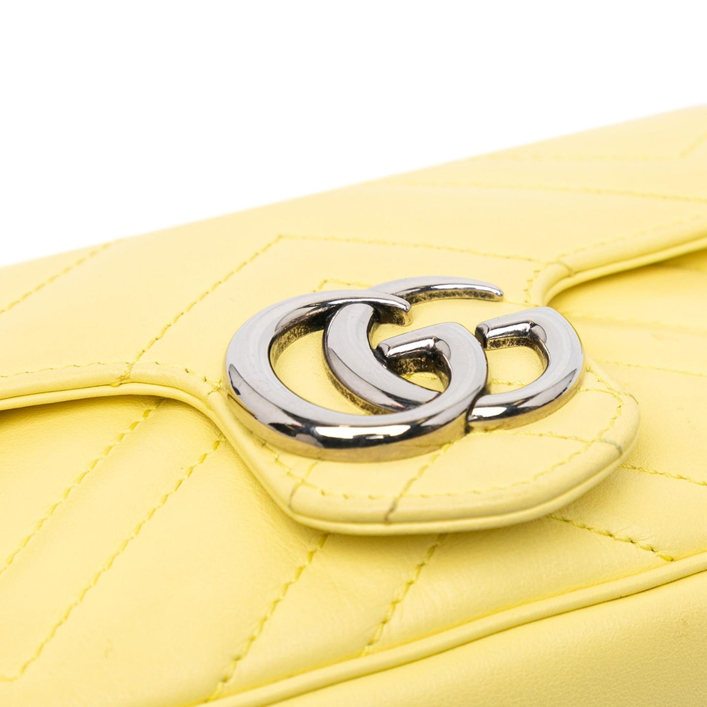 Gucci Super Mini GG Marmont Leather Matelasse Flap Crossbody