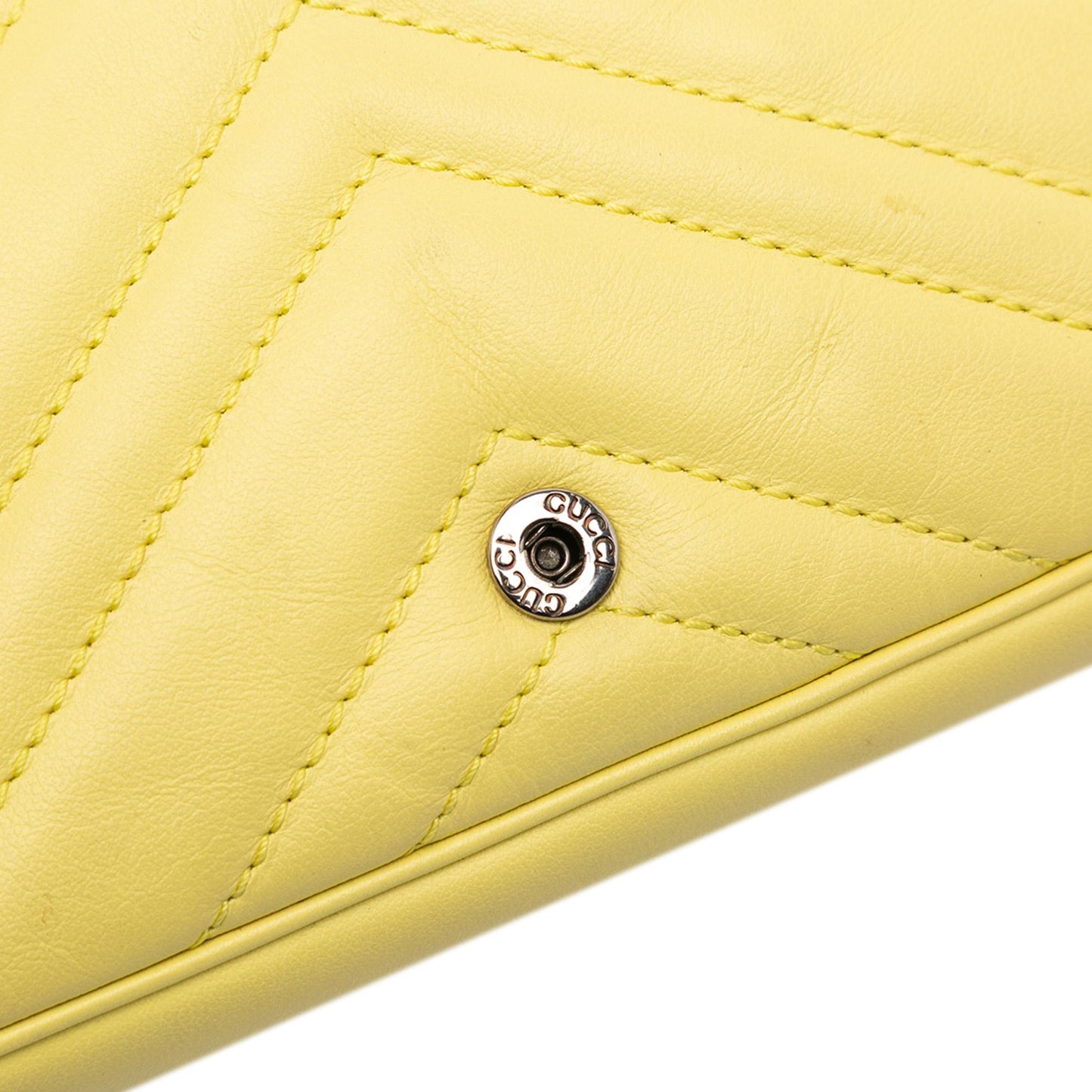 Gucci Super Mini GG Marmont Leather Matelasse Flap Crossbody