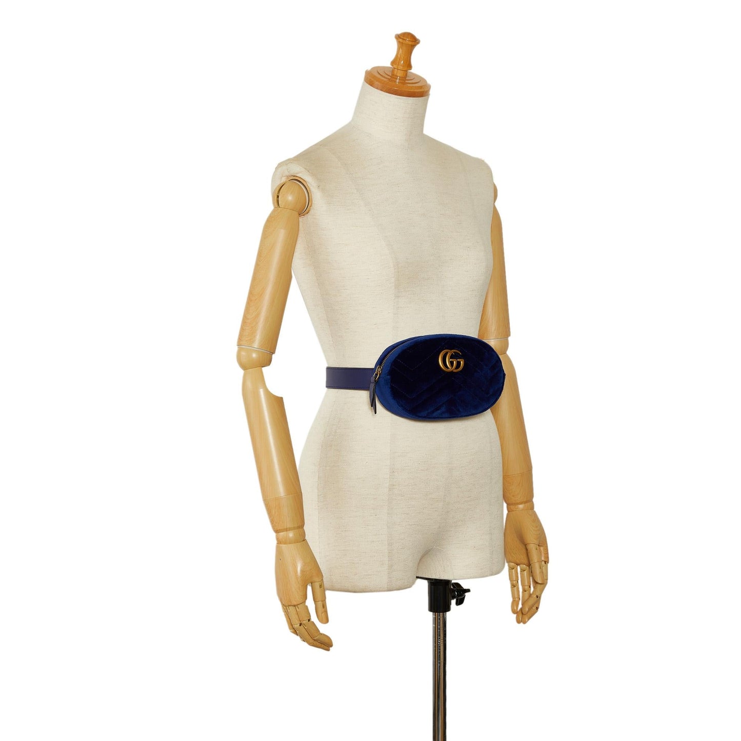 Gucci Velvet GG Marmont Matelasse Belt Bag (SHG-0eluPi)