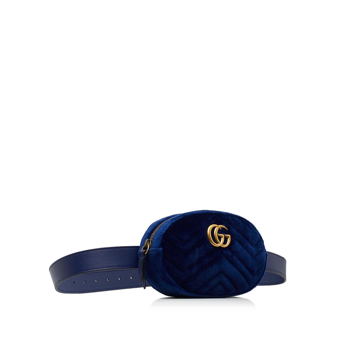 Gucci Velvet GG Marmont Matelasse Belt Bag (SHG-0eluPi)