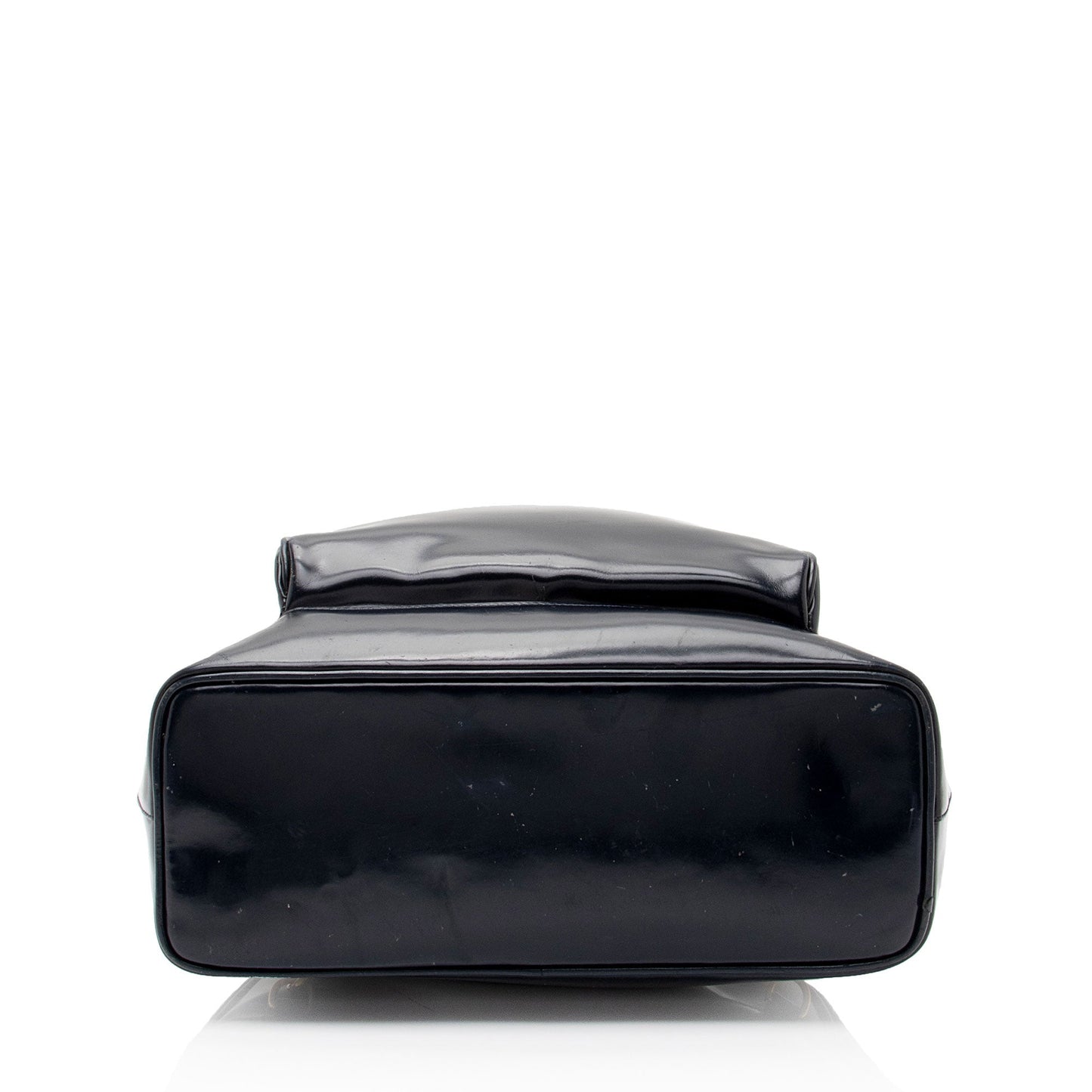 Gucci Vintage Patent Leather Bamboo Sling Backpack (SHF-dSK8BK)
