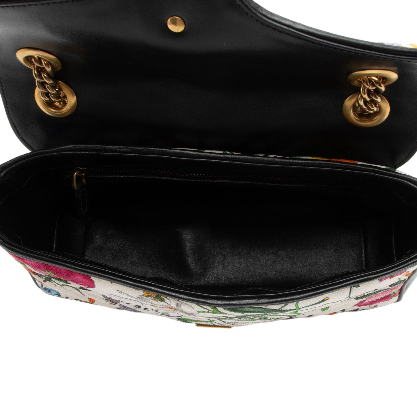 Gucci x Balenciaga Canvas Flora GG Marmont The Hacker Project Small Flap Shoulder Bag (SHF-nCZEe5)