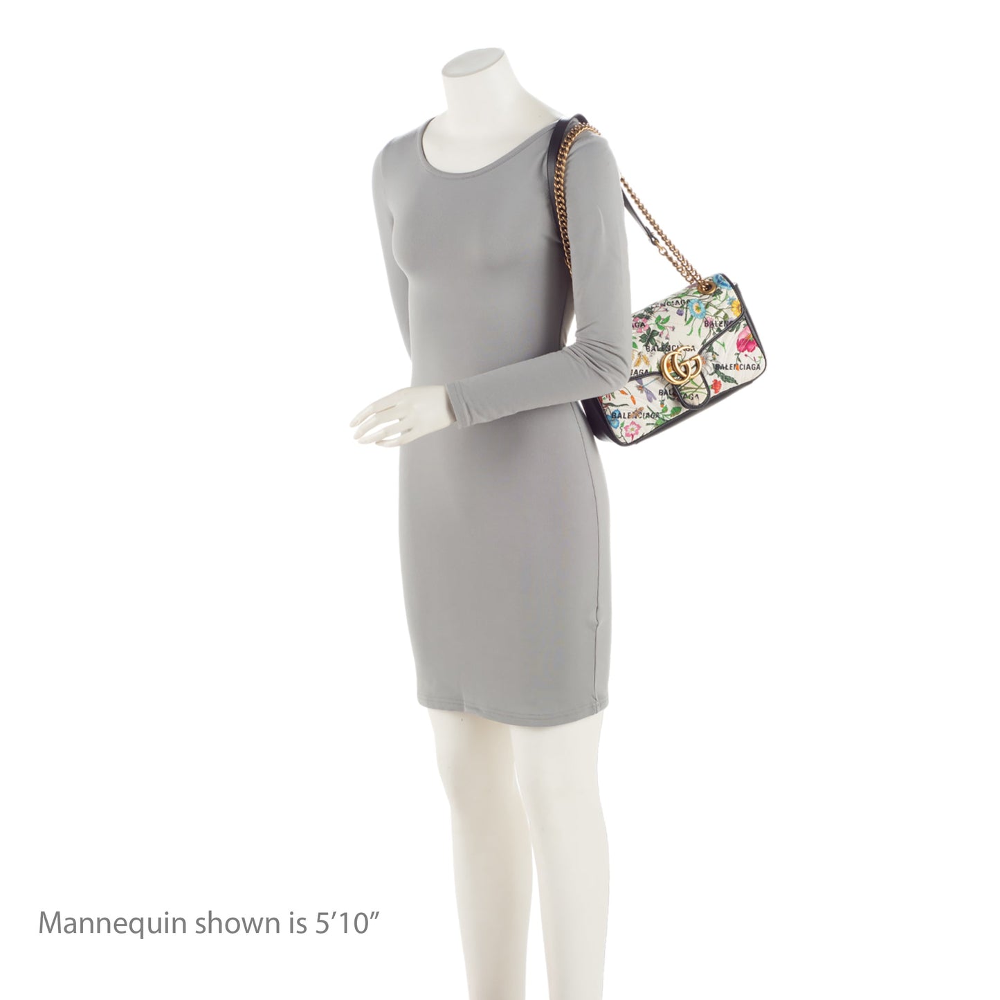 Gucci x Balenciaga Canvas Flora GG Marmont The Hacker Project Small Flap Shoulder Bag (SHF-nCZEe5)