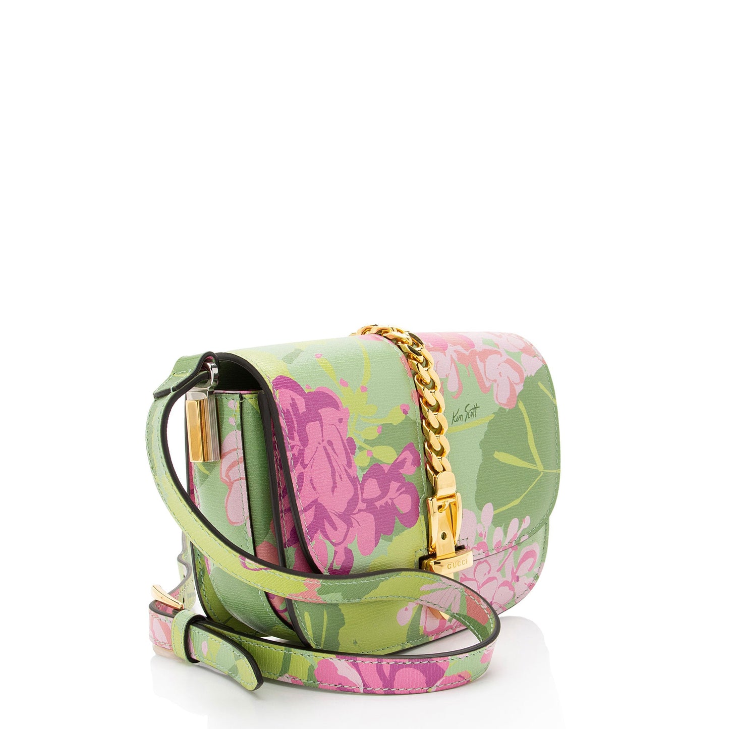 Gucci x Ken Scott Leather Floral Sylvie 1969 Mini Crossbody