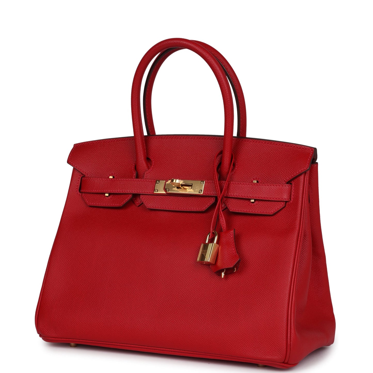 Hermes Birkin 30 Rouge Casaque Epsom Gold Hardware