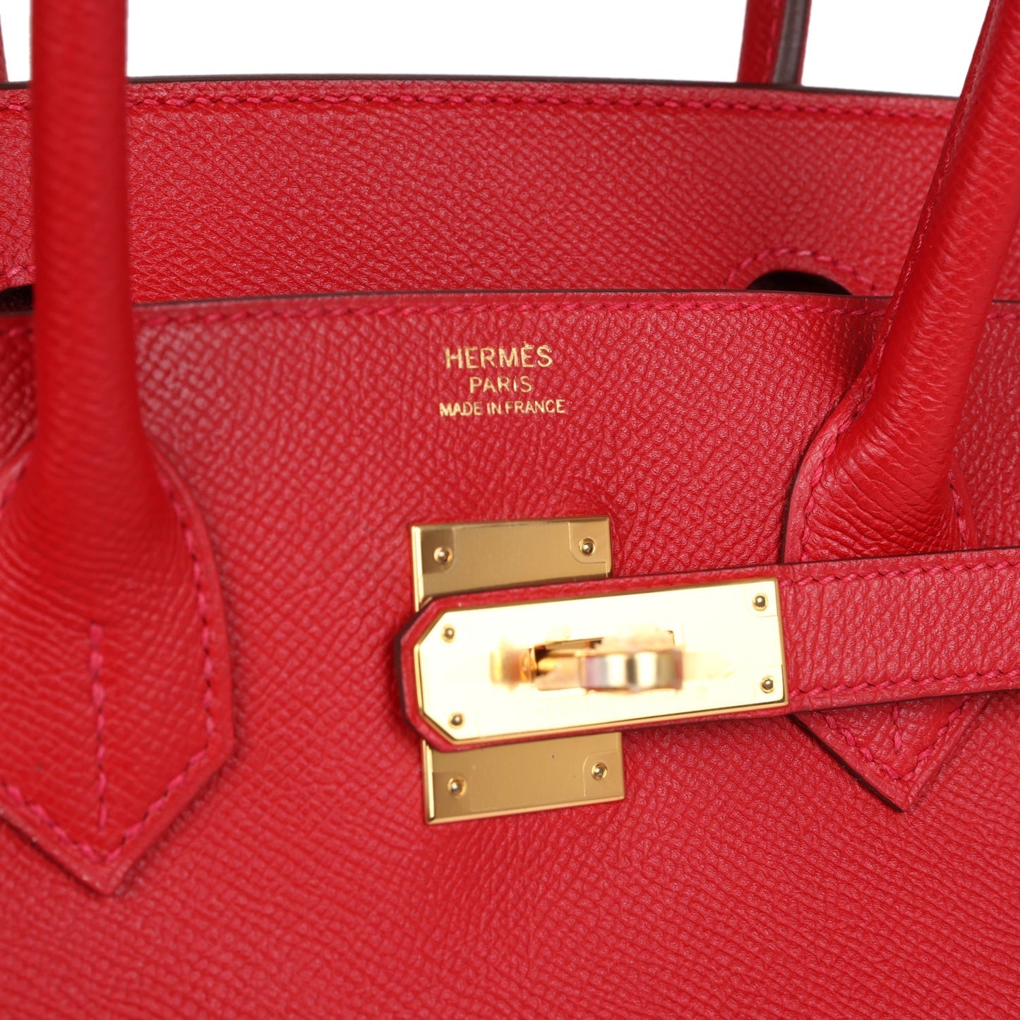 Hermes Birkin 30 Rouge Casaque Epsom Gold Hardware