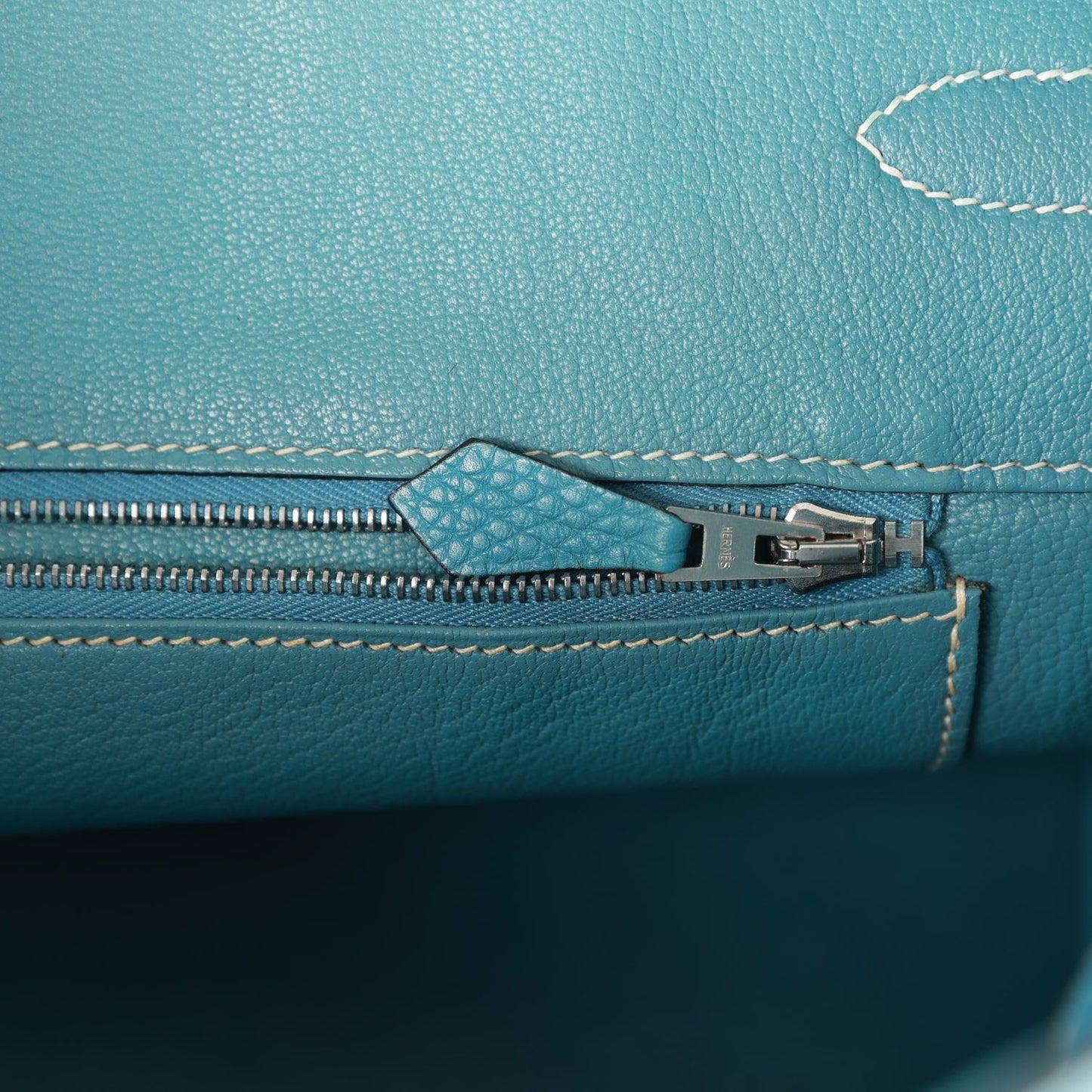 Hermes Birkin 35 Blue Jean Togo Palladium Hardware