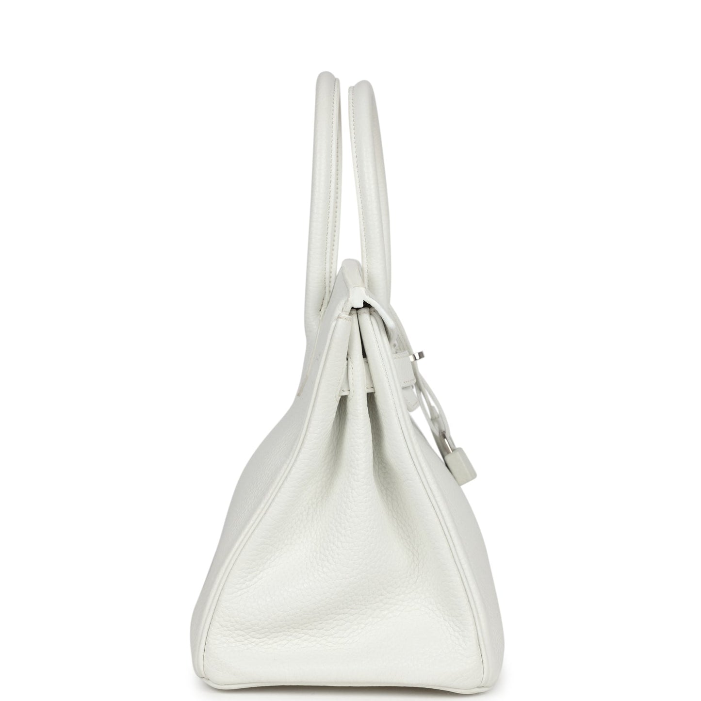 Hermes Birkin 30 White Clemence Palladium Hardware