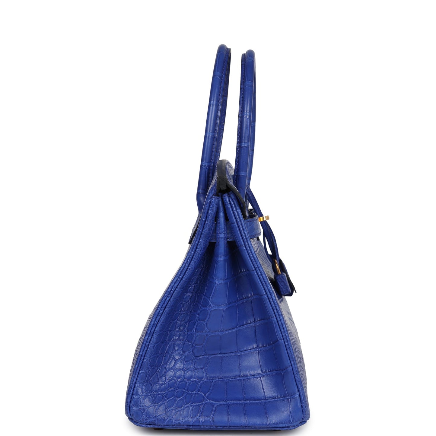 Hermes Birkin 30 Bleu Electric Matte Alligator Gold Hardware