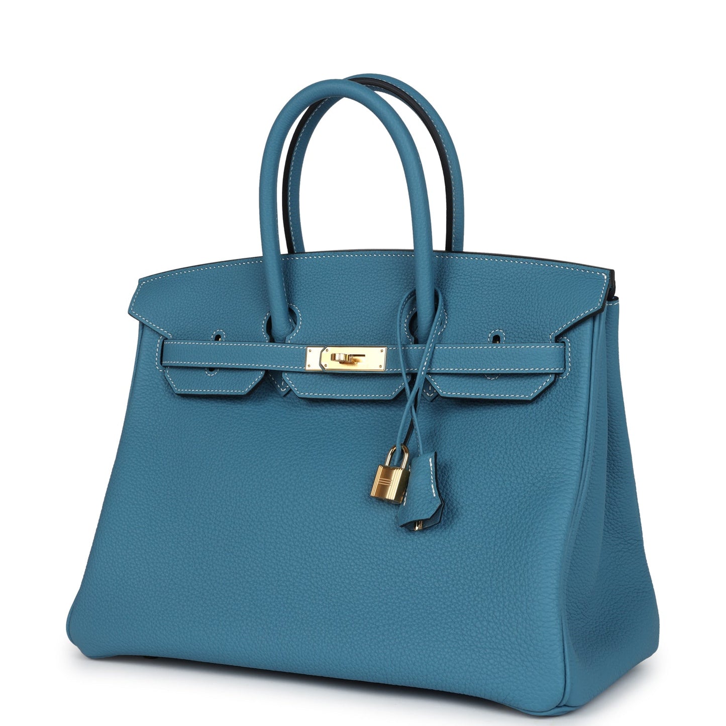 Hermes Birkin 35 Blue Jean Togo Gold Hardware