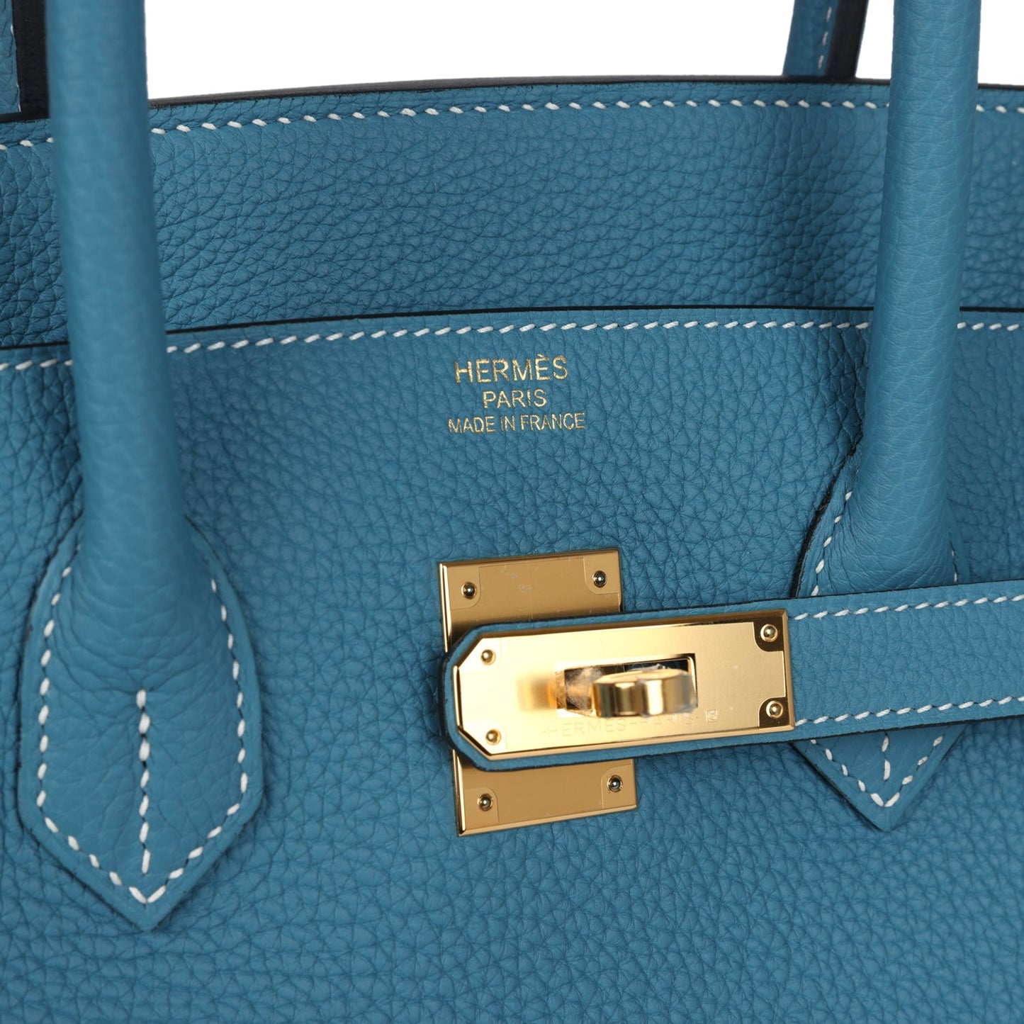 Hermes Birkin 35 Blue Jean Togo Gold Hardware