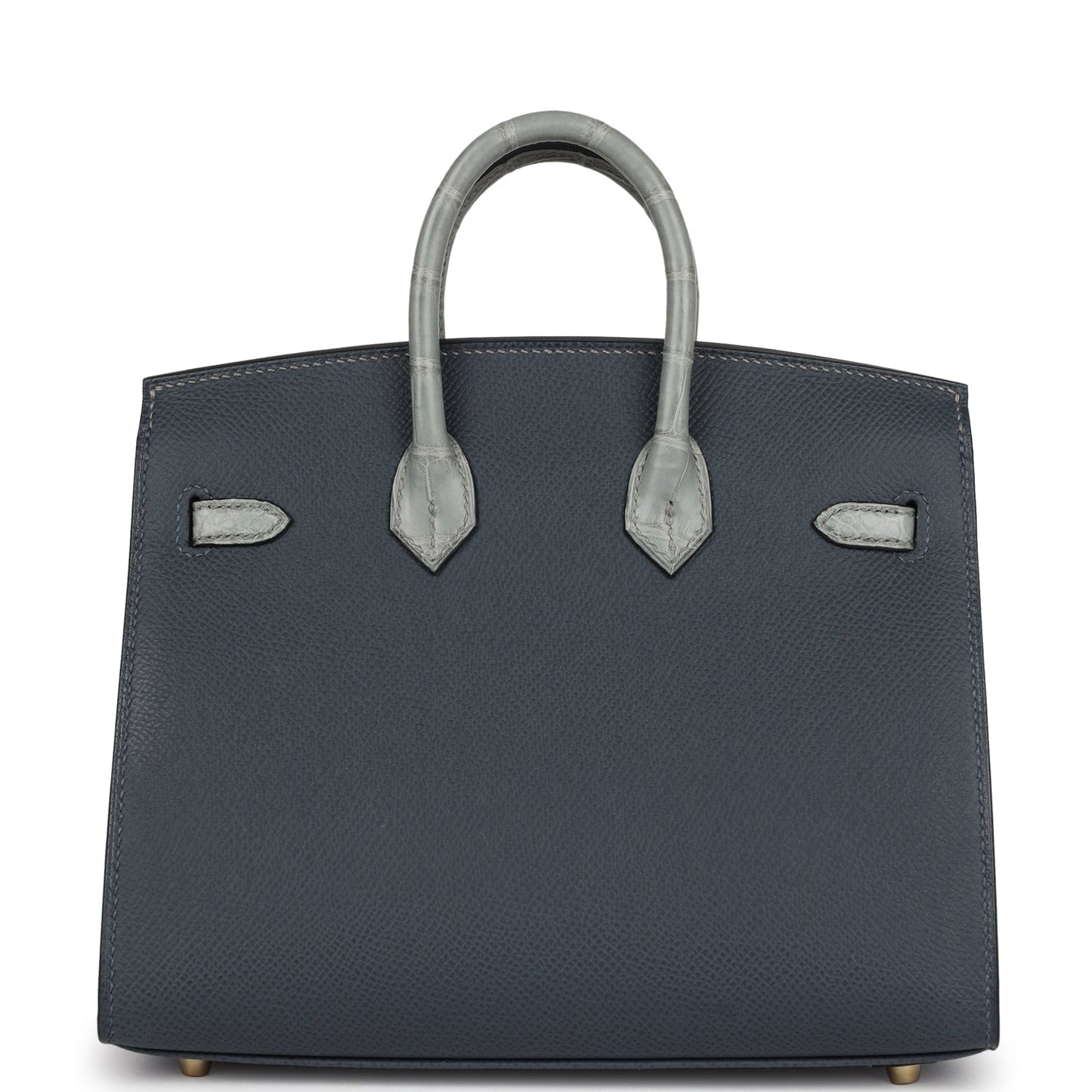 Hermes "Rainy Days" Sac Faubourg Birkin 20 Gris Misty Matte Alligator Permabrass Hardware