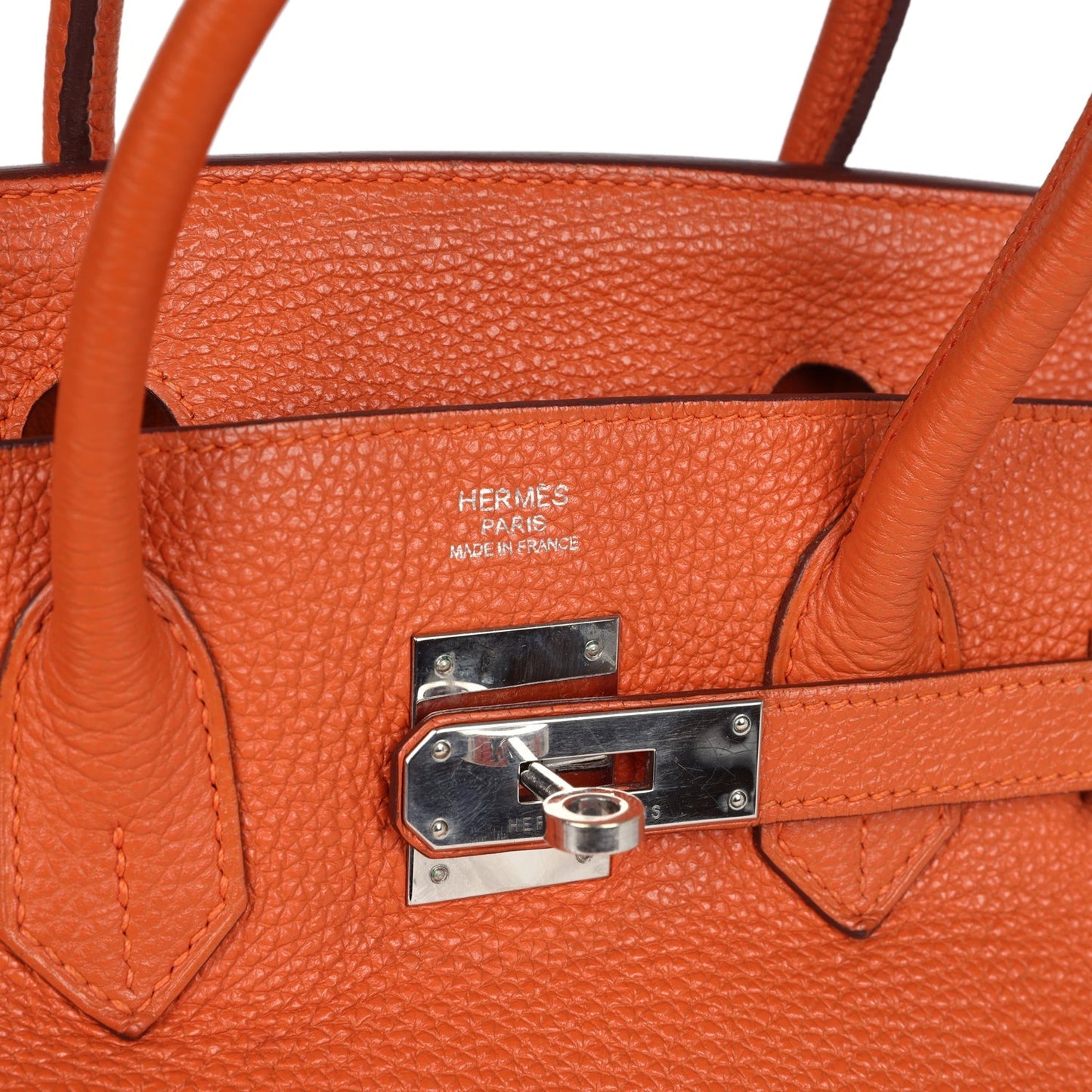 Hermes Birkin 30 Orange Togo Palladium Hardware