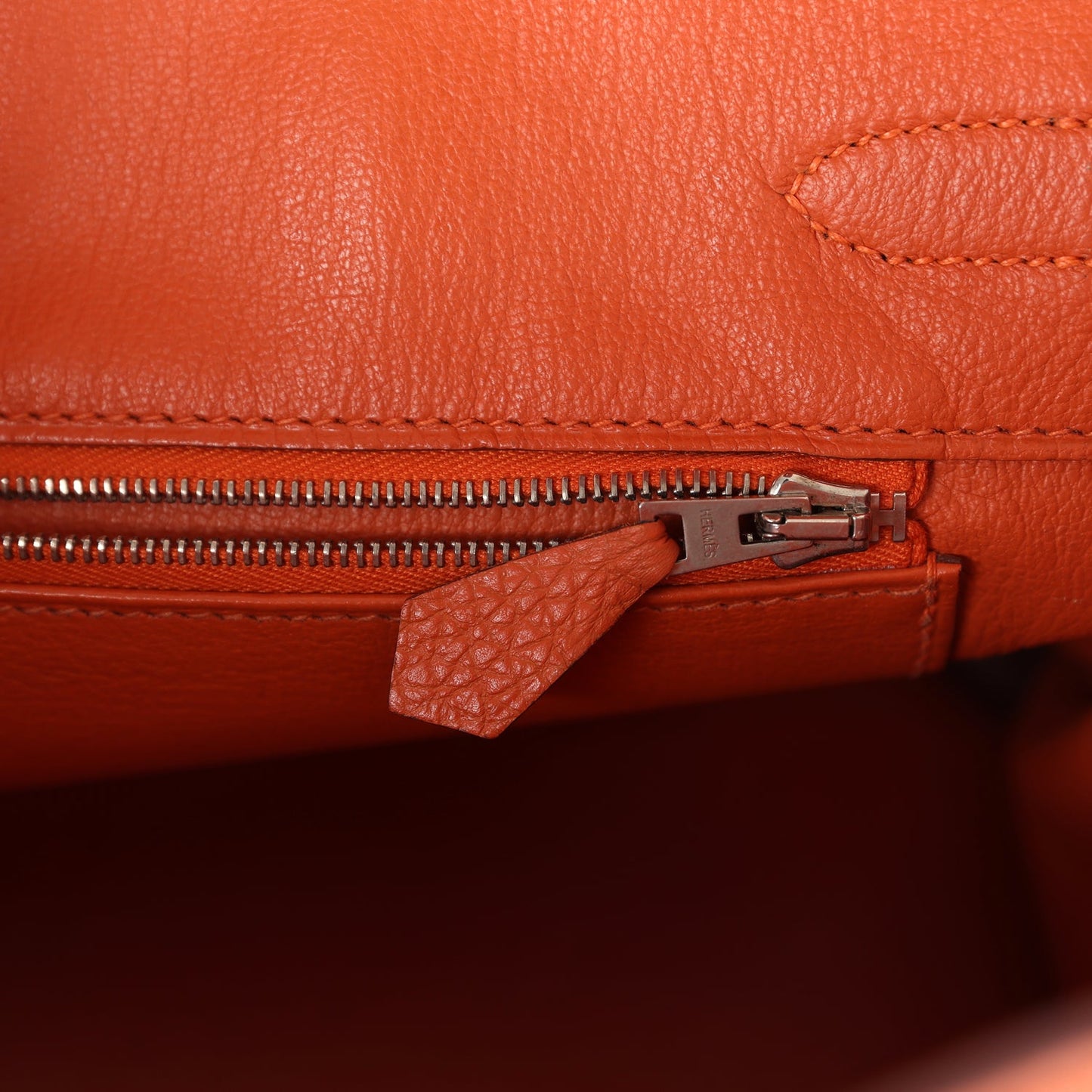 Hermes Birkin 30 Orange Togo Palladium Hardware