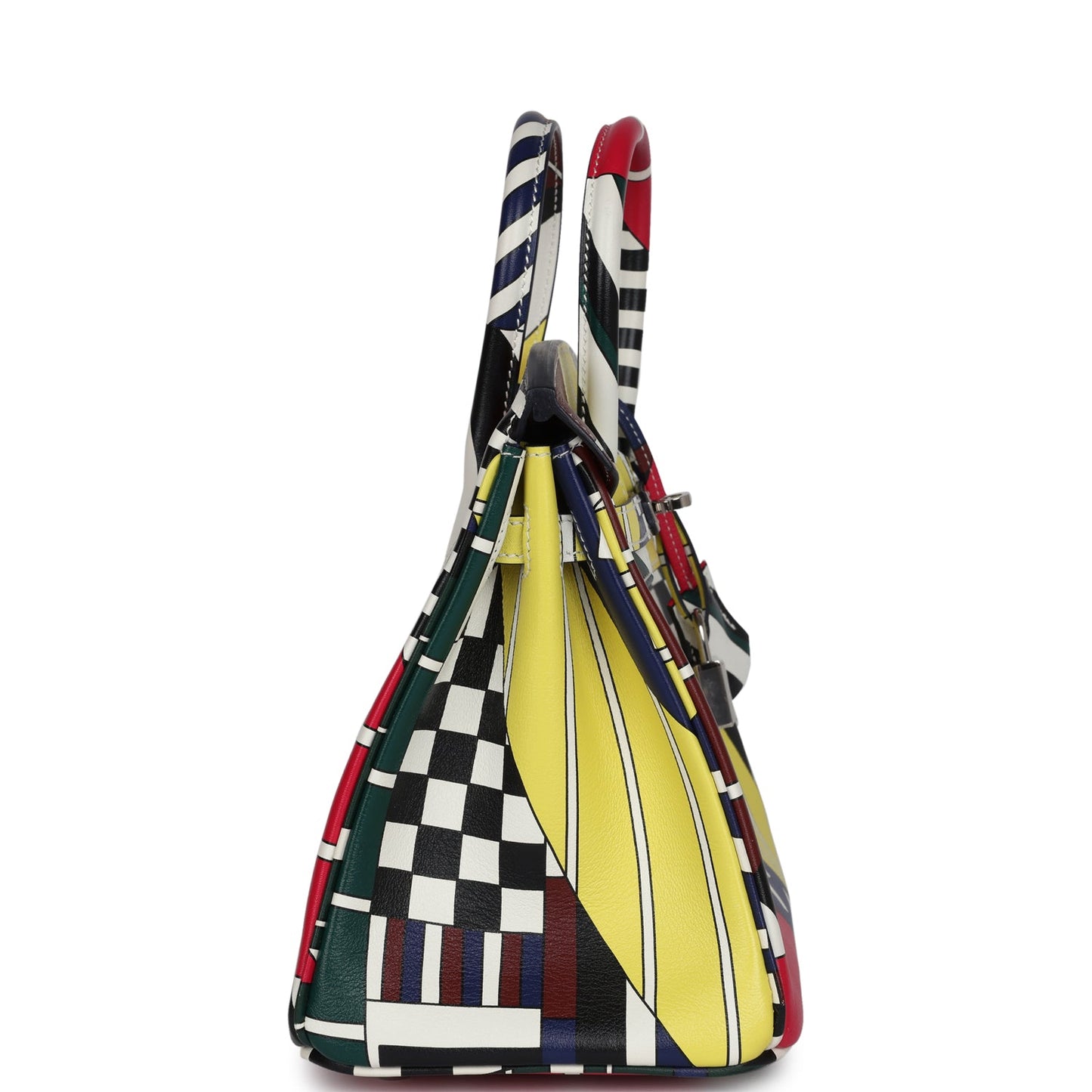 Hermes "One Two Three and Away We Go" Birkin 25 Multicolor Swift Palladium Hardware