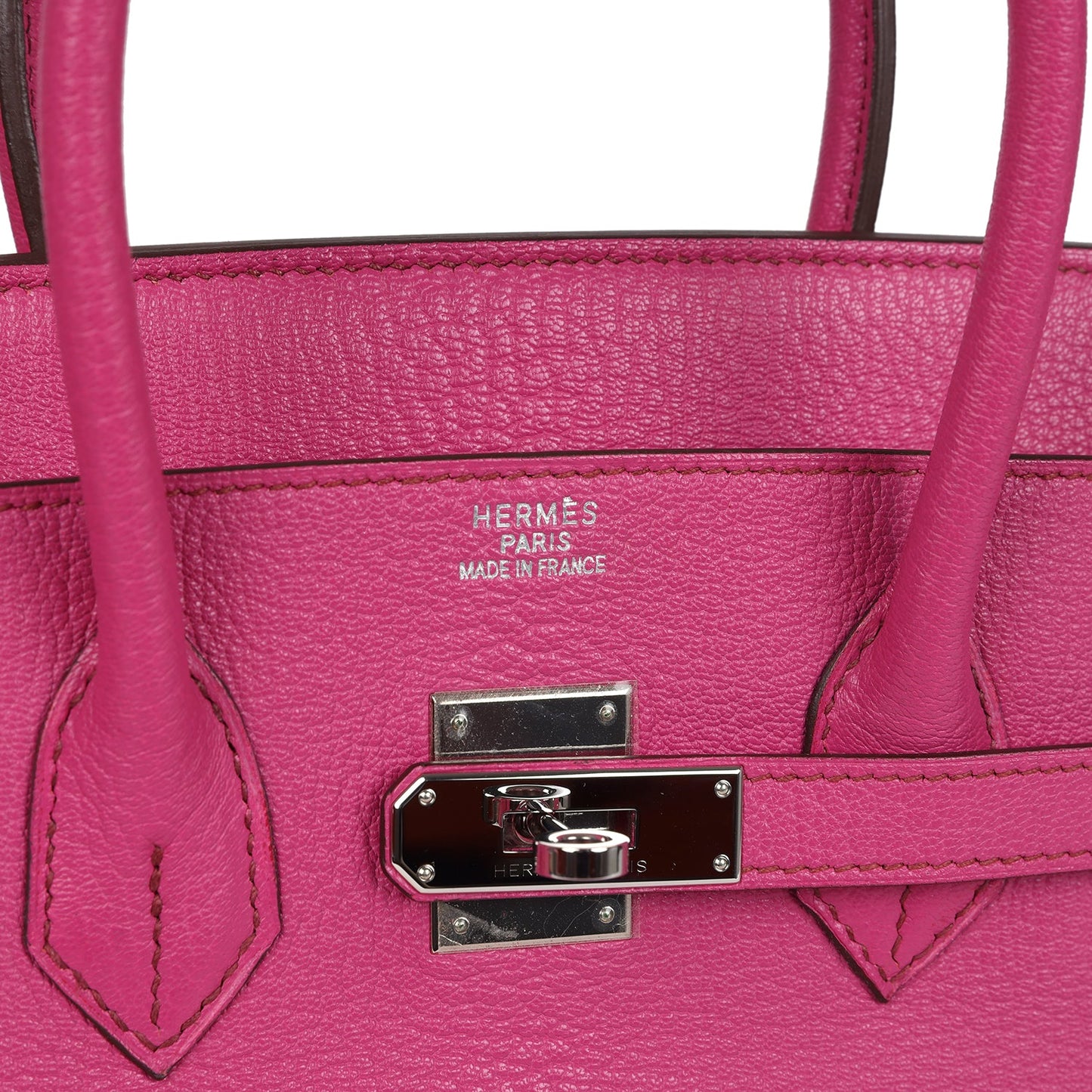 Hermes Birkin 35 Rose Shocking Chevre Mysore Palladium Hardware