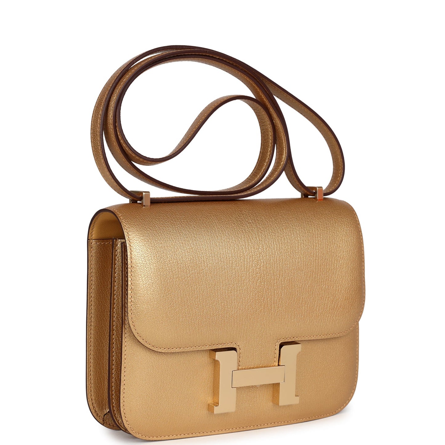Hermes Constance 18 Dore Chevre Chamkilight Permabrass Hardware