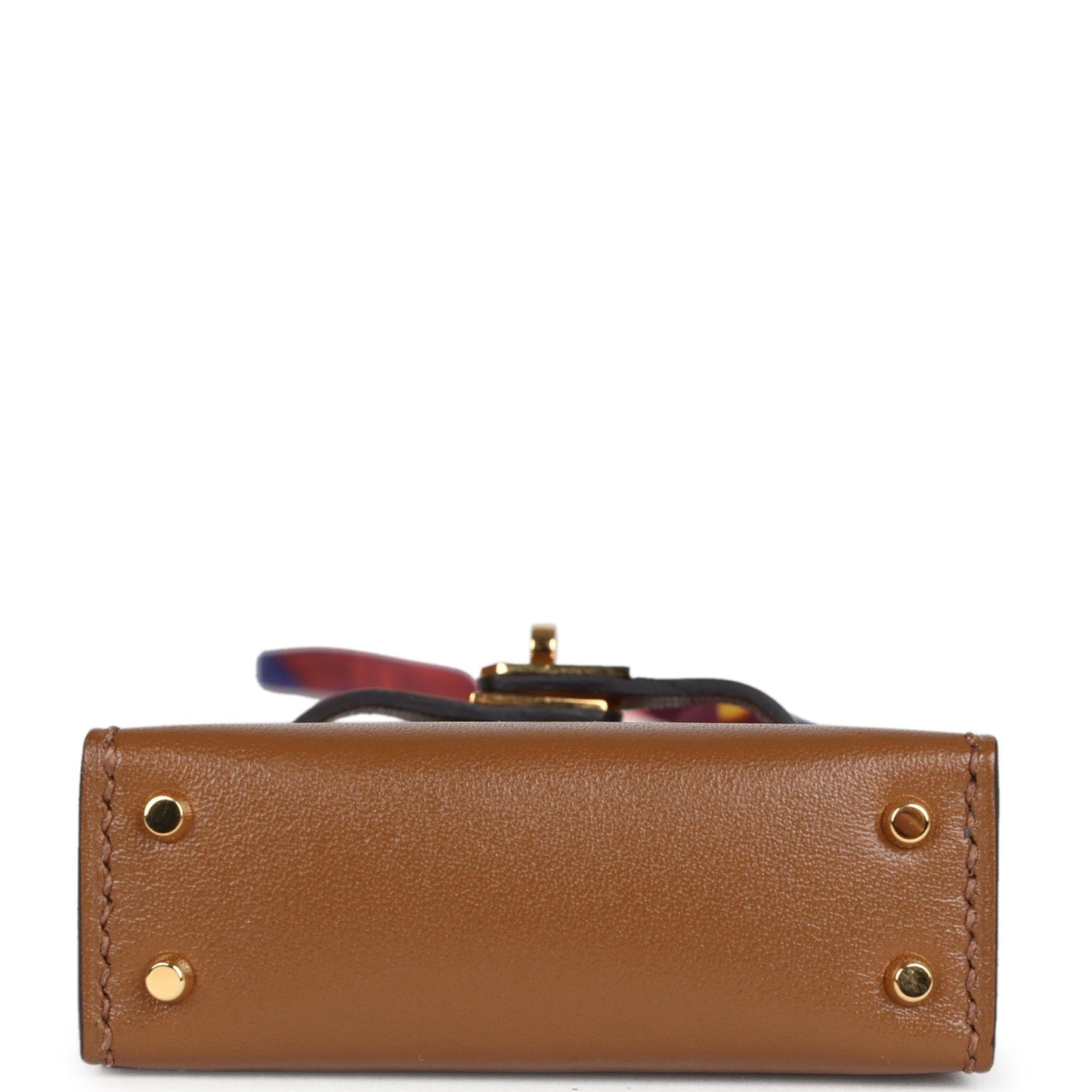 Hermes Mini Kelly Twilly Bag Charm Alezan Tadelakt Gold Hardware