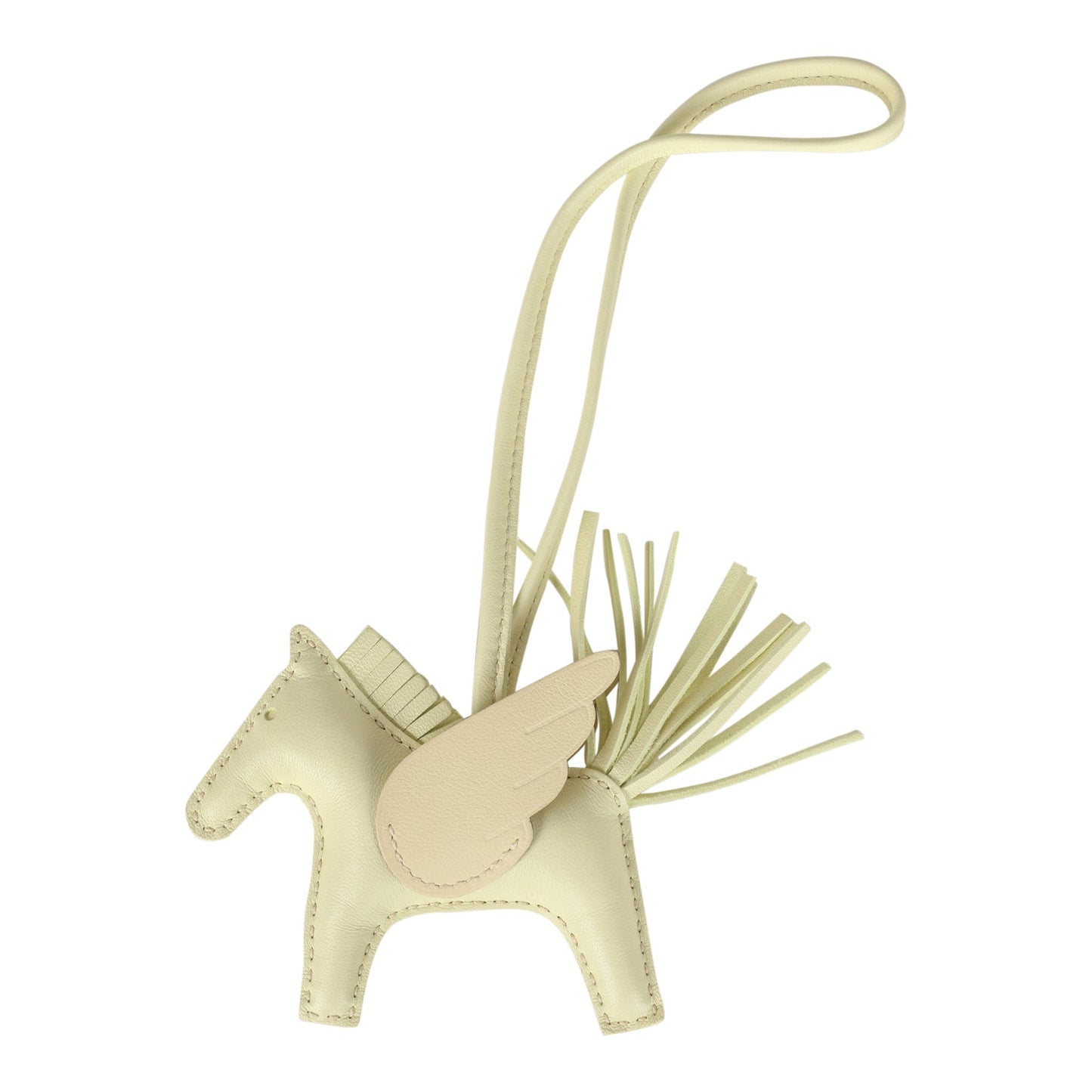 Hermes Pegase Rodeo Bag Charm PM Jaune Milton Milo Lambskin