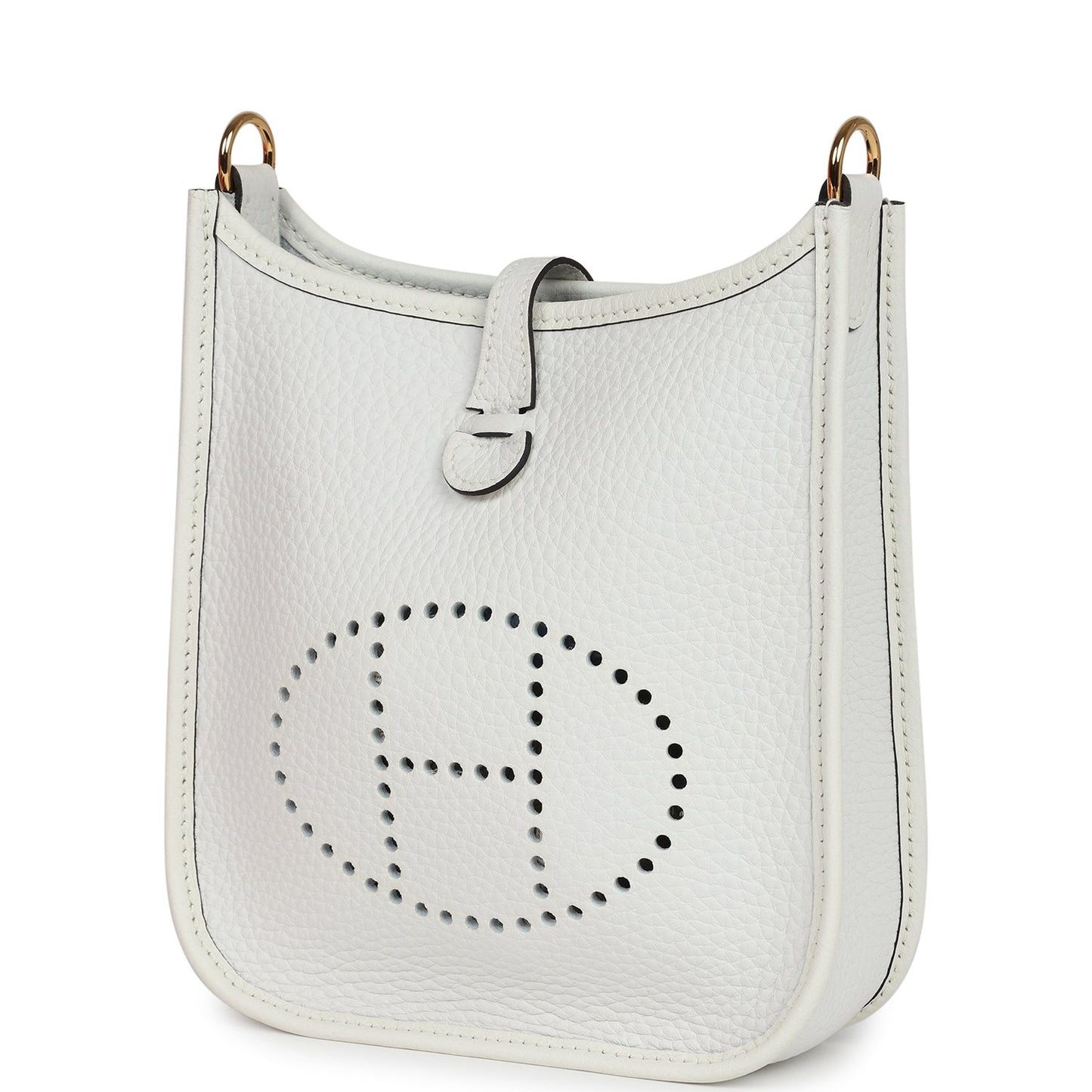 Hermes Evelyne TPM New White Clemence Gold Hardware