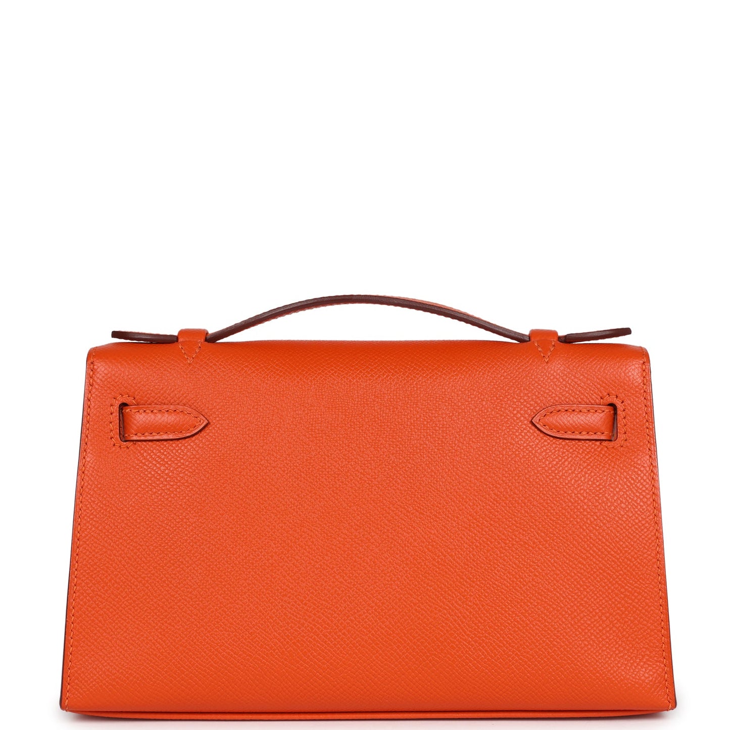 Hermes Kelly Pochette Feu Epsom Palladium Hardware