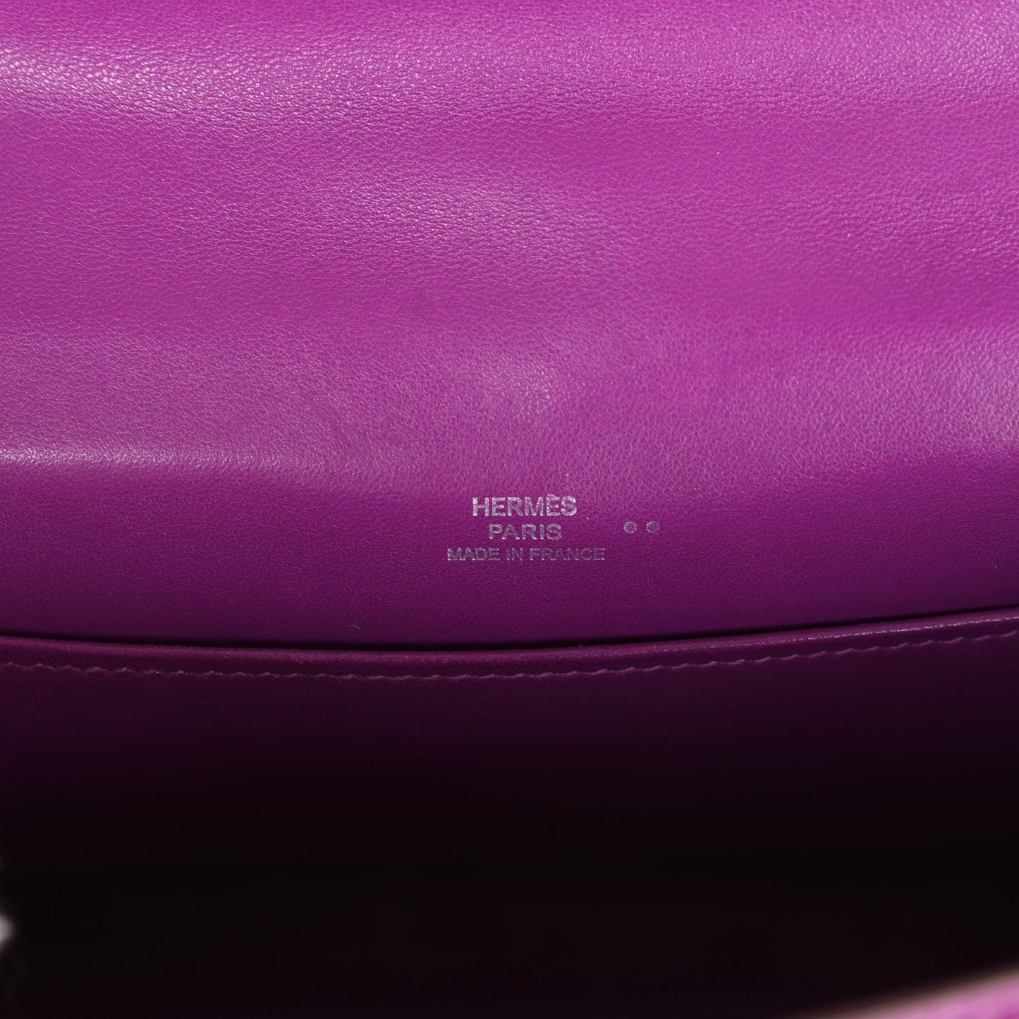 Hermes Kelly Pochette Violet Shiny Niloticus Crocodile Palladium Hardware