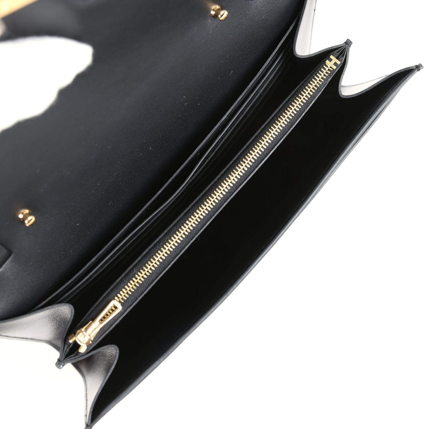 Hermes Rock Constance Wallet To Go Black Box Gold Hardware
