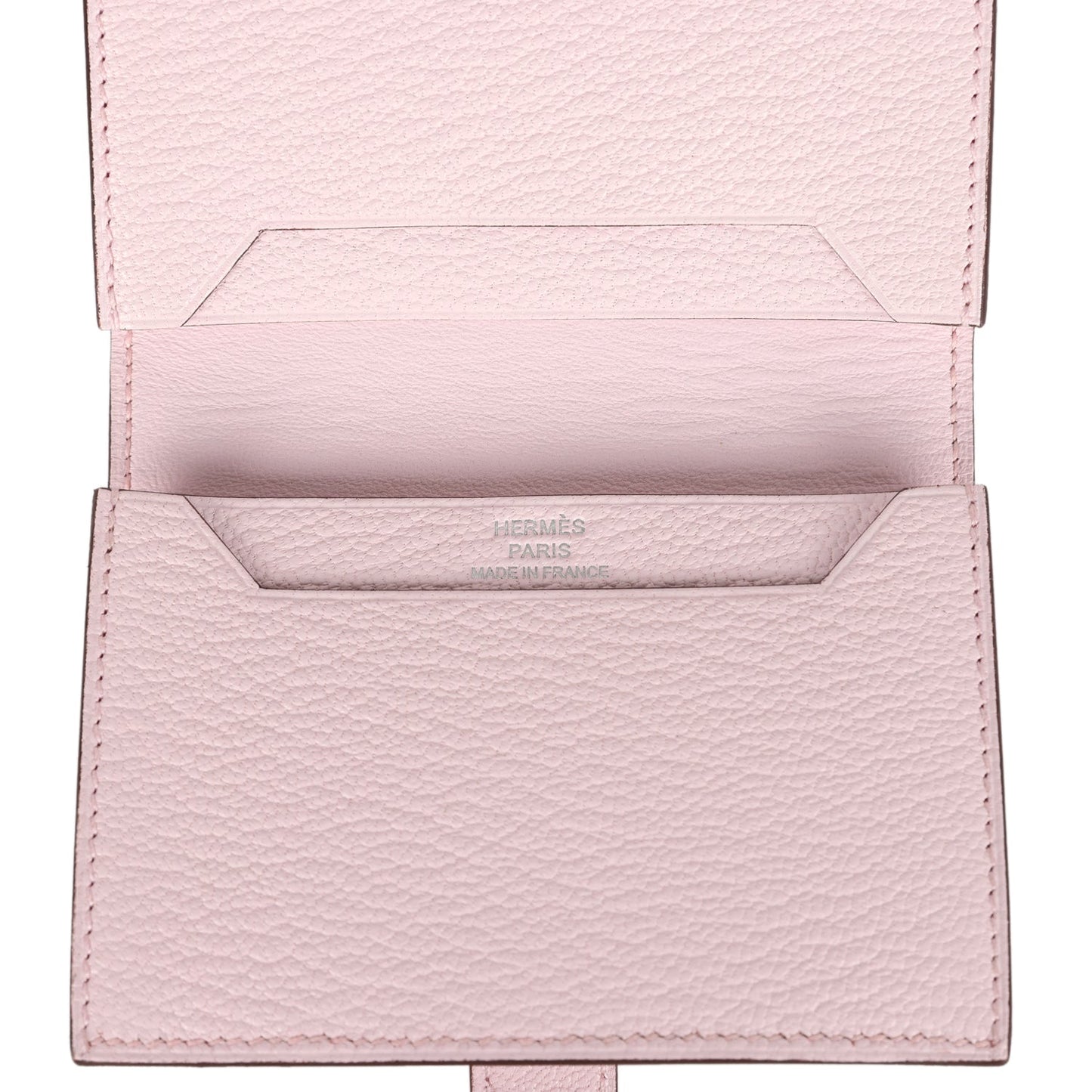 Hermes Bearn Card Holder Rose Darling Chevre Mysore Palladium Hardware
