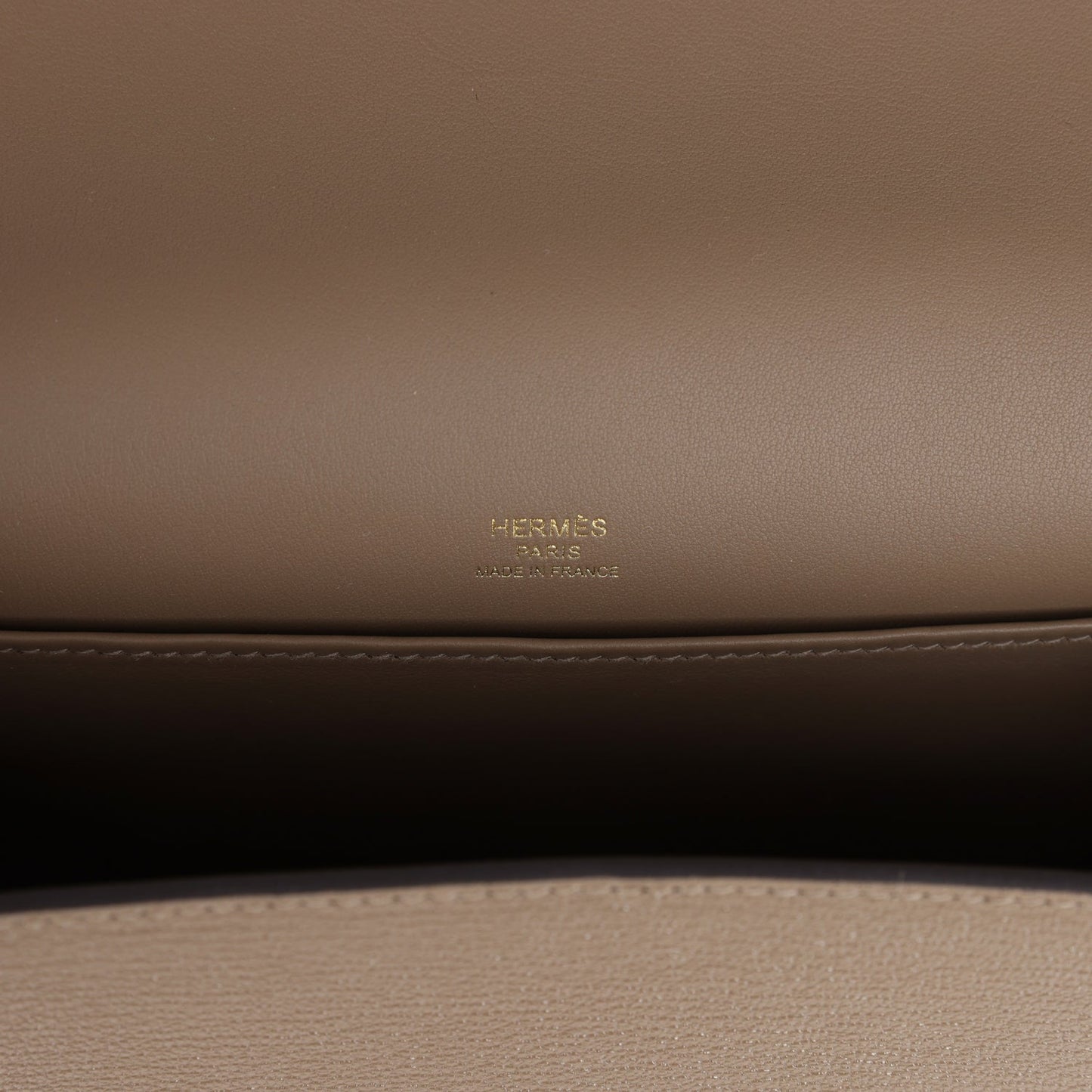 Hermes Geta Etoupe Chevre Gold Hardware