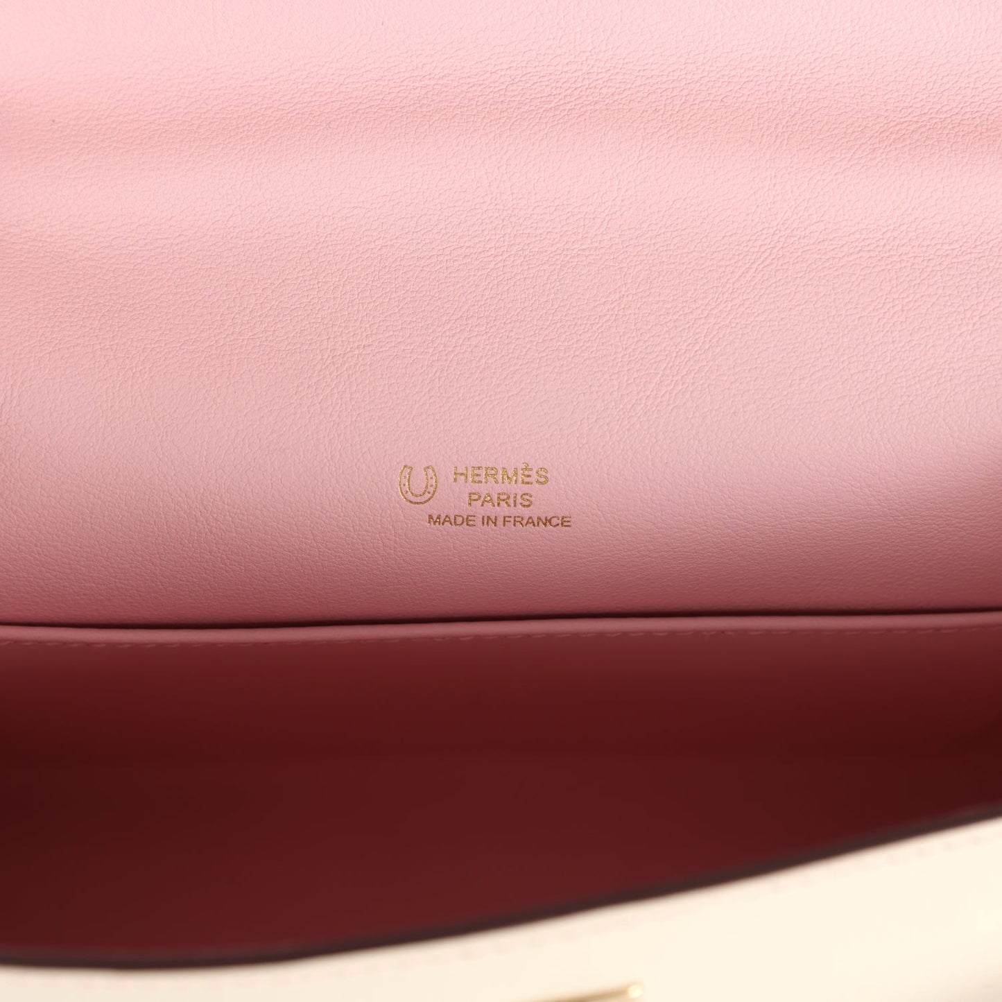 Hermes Special Order (HSS) Kelly Pochette Nata and Rose Sakura Swift Permabrass Hardware