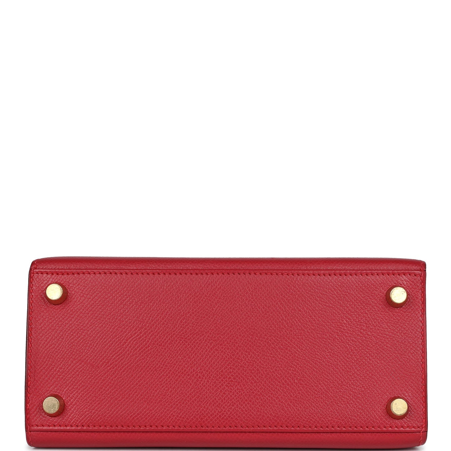 Vintage Hermes Kelly Sellier 20 Rouge Vif Courchevel Gold Hardware
