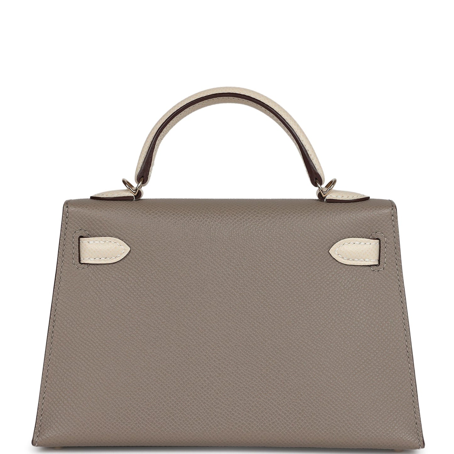 Hermes Special Order (HSS) Kelly Sellier 20 Craie and Gris Asphalte Epsom Permabrass Hardware