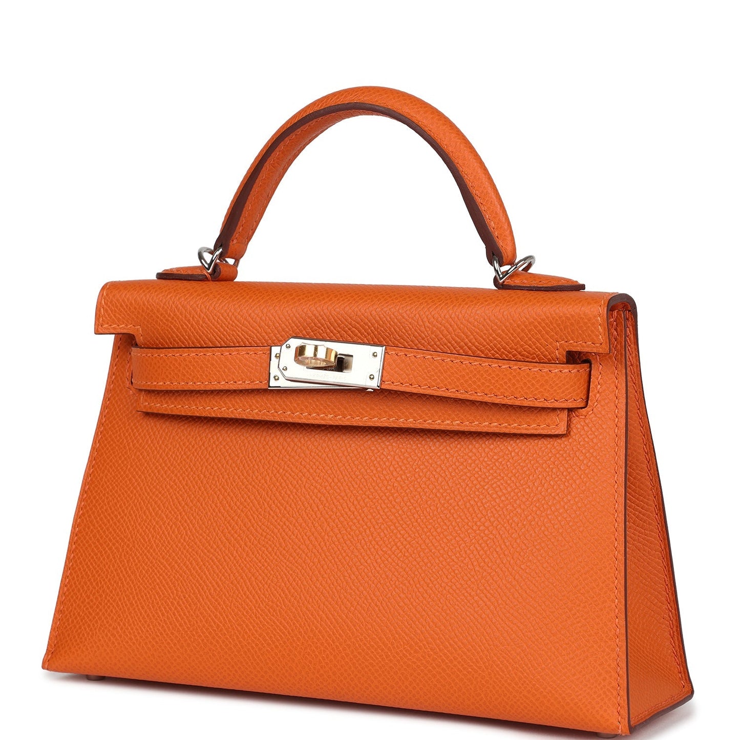 Hermes Kelly Sellier 20 Orange Epsom Electrum Hardware