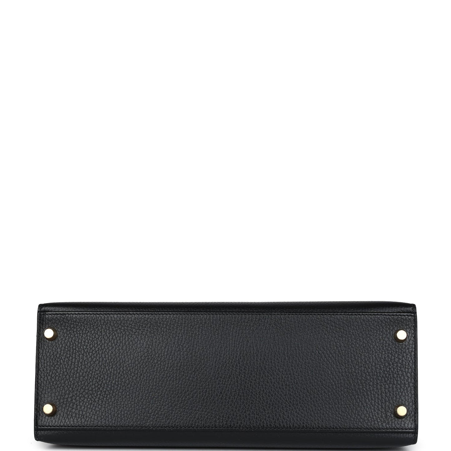Vintage Hermes Kelly Sellier 32 Black Ardennes Gold Hardware